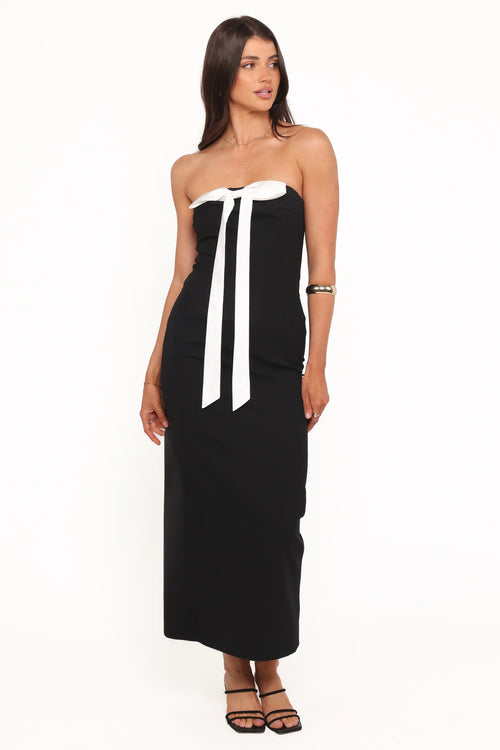Robe longue Aggie - Noir
