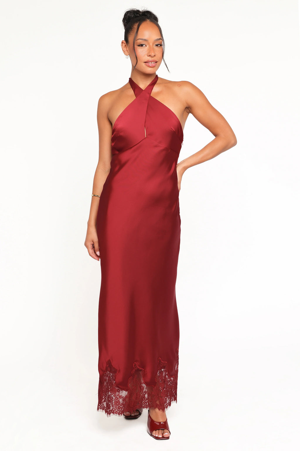 Robe longue Jeannie - Rouge foncé
