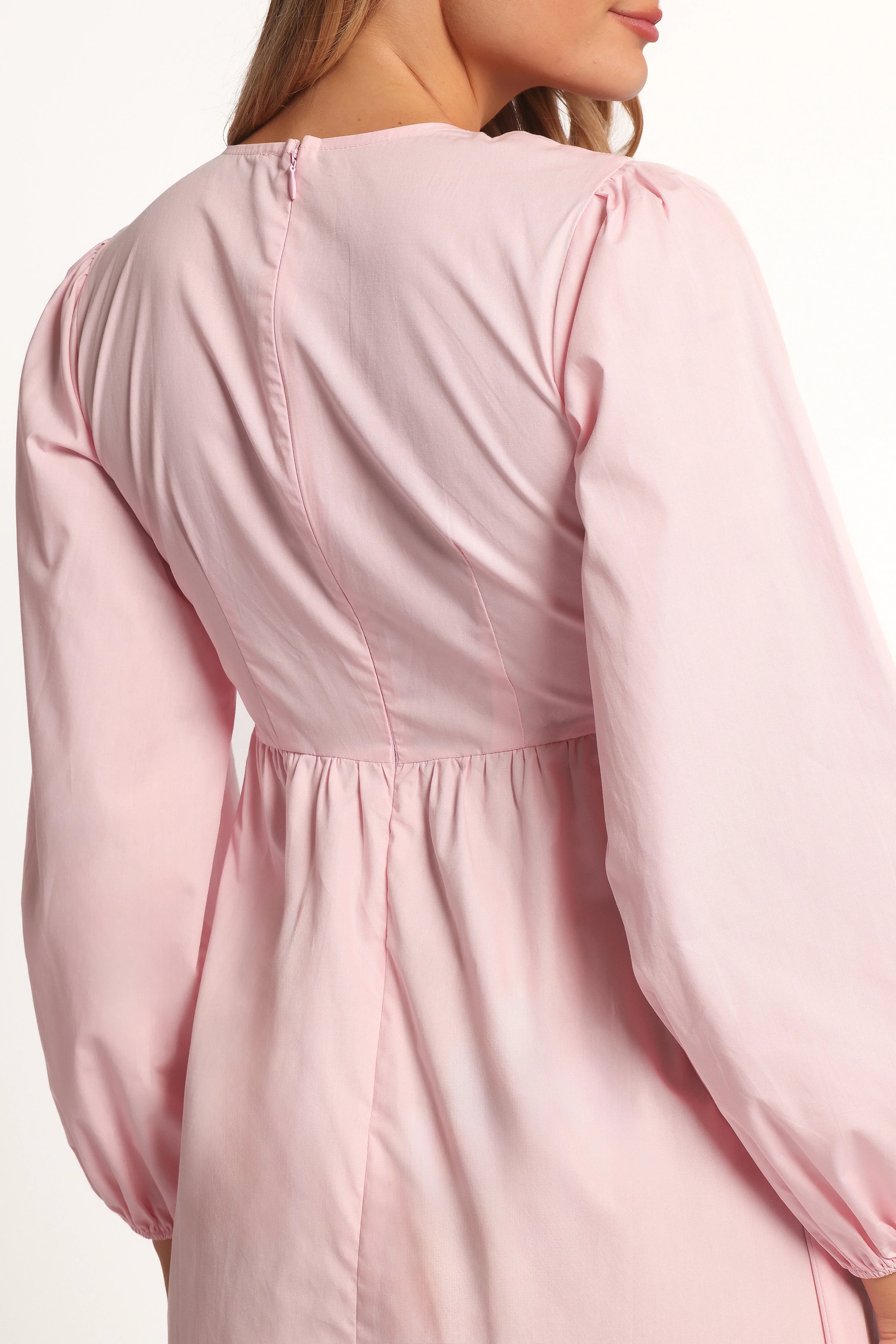 Robe longue Ilyana à manches longues - Rose