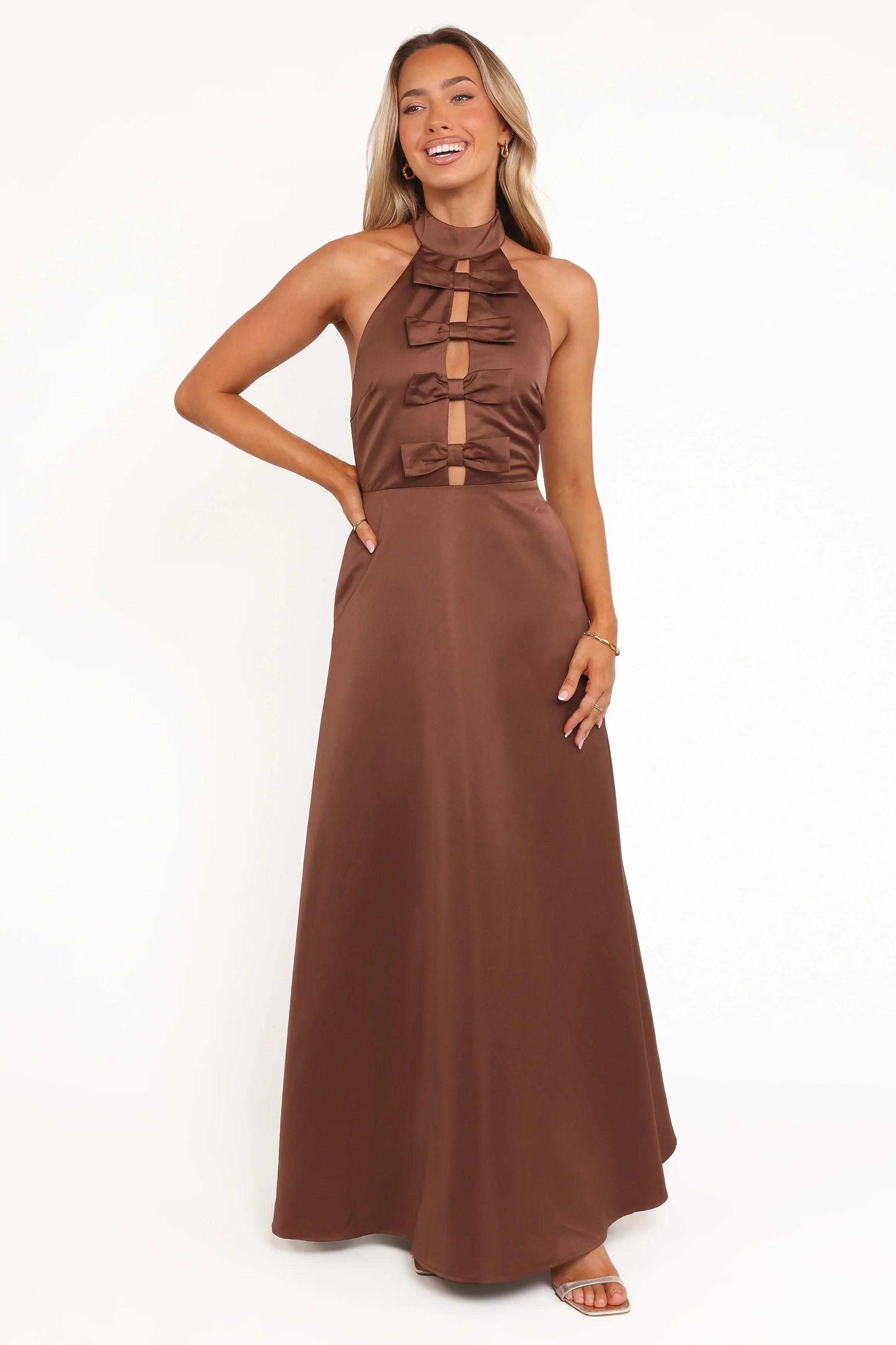 Robe longue Norva - Marron