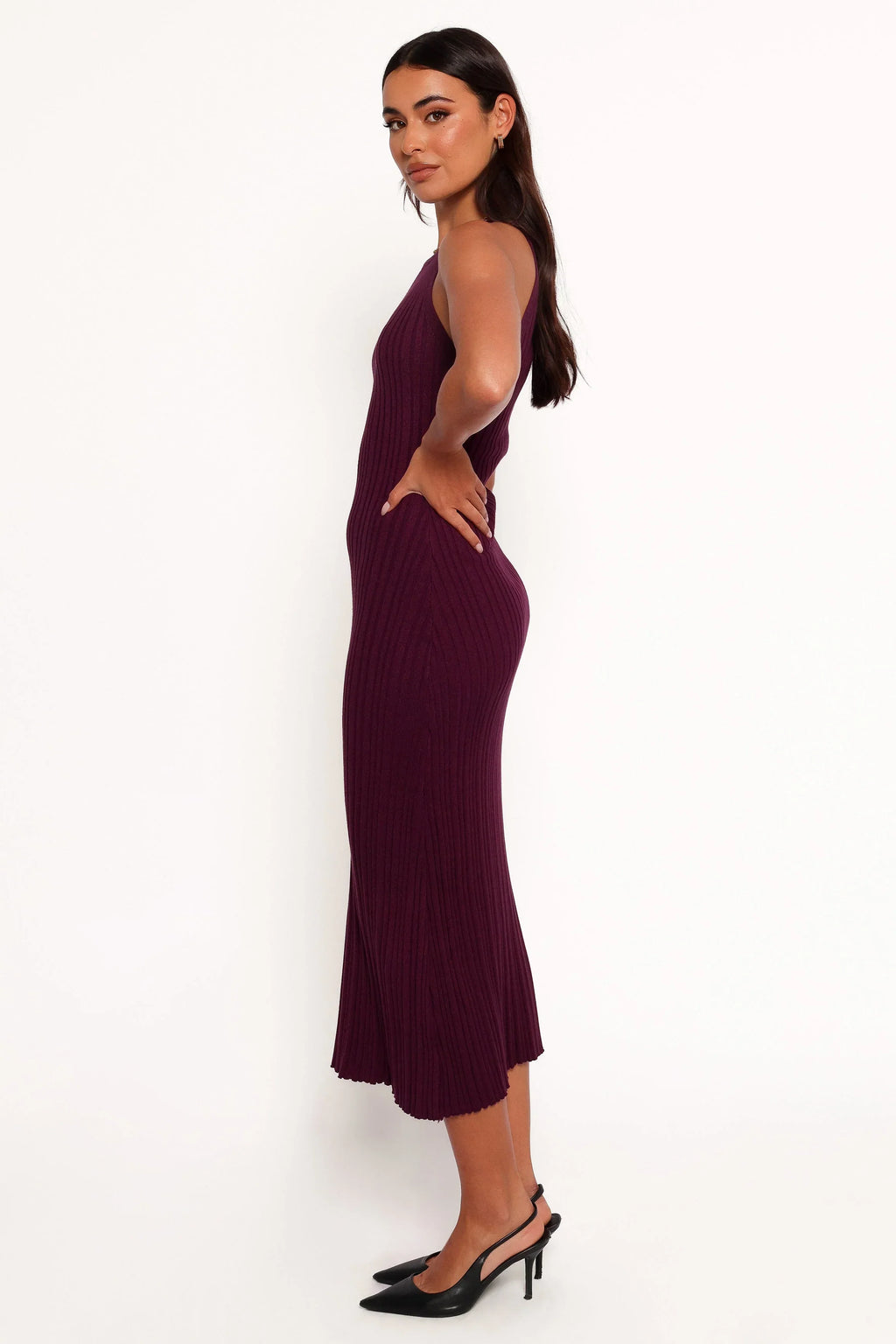 Robe longue Brighton - Prune