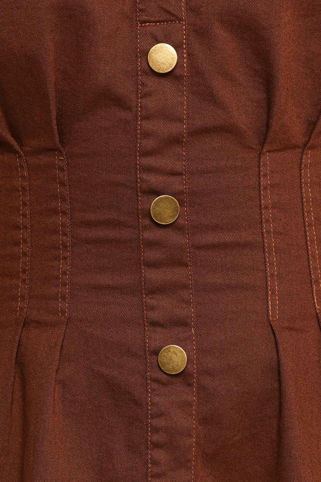 Robe courte Phoenix à manches longues – Jean marron