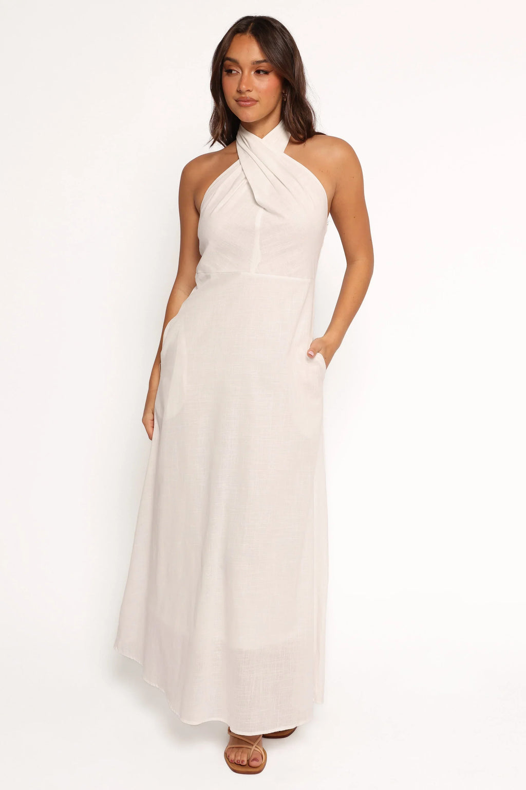 Robe longue Betsy dos nu – Blanc