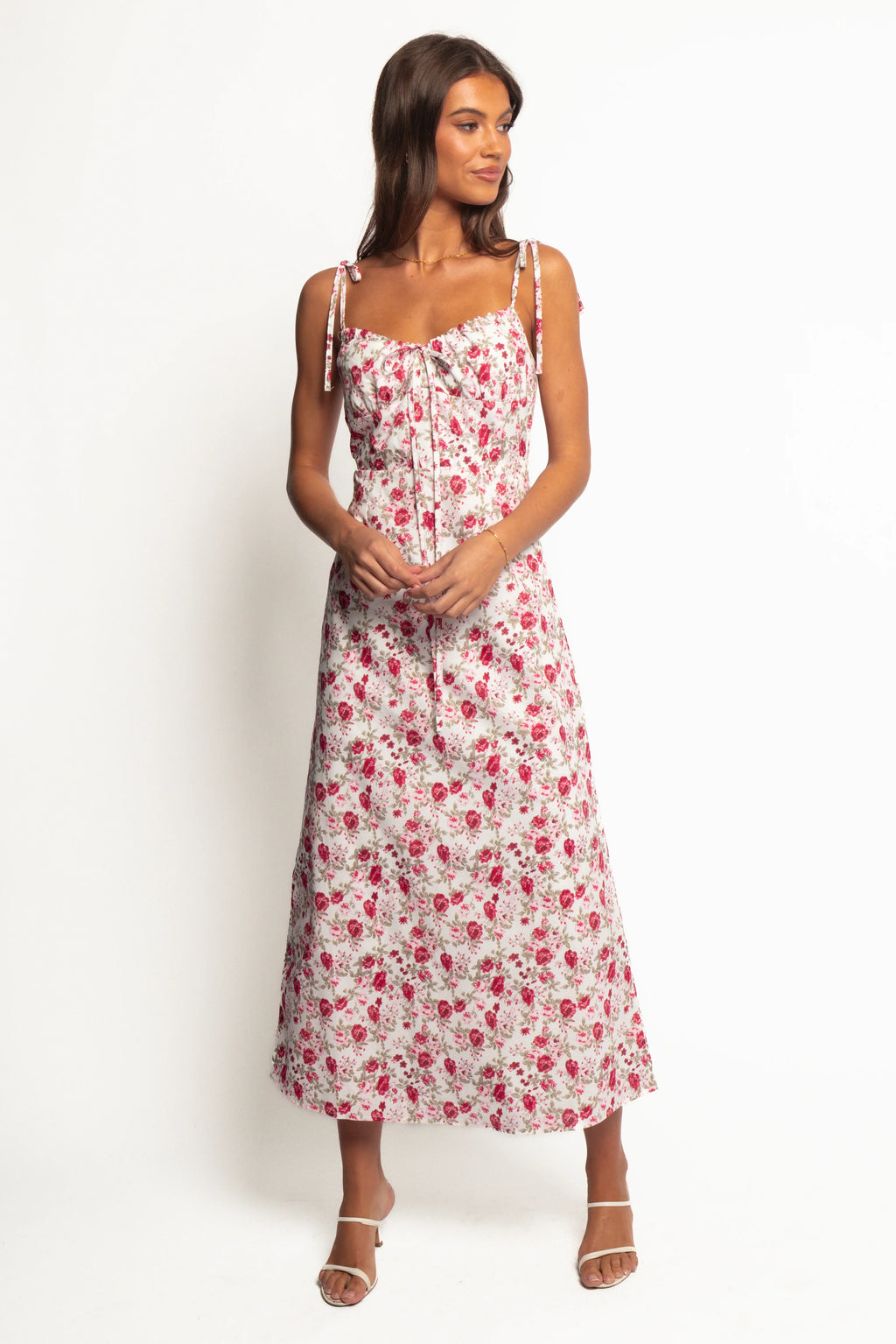 Robe midi Imelda - Imprimé rose