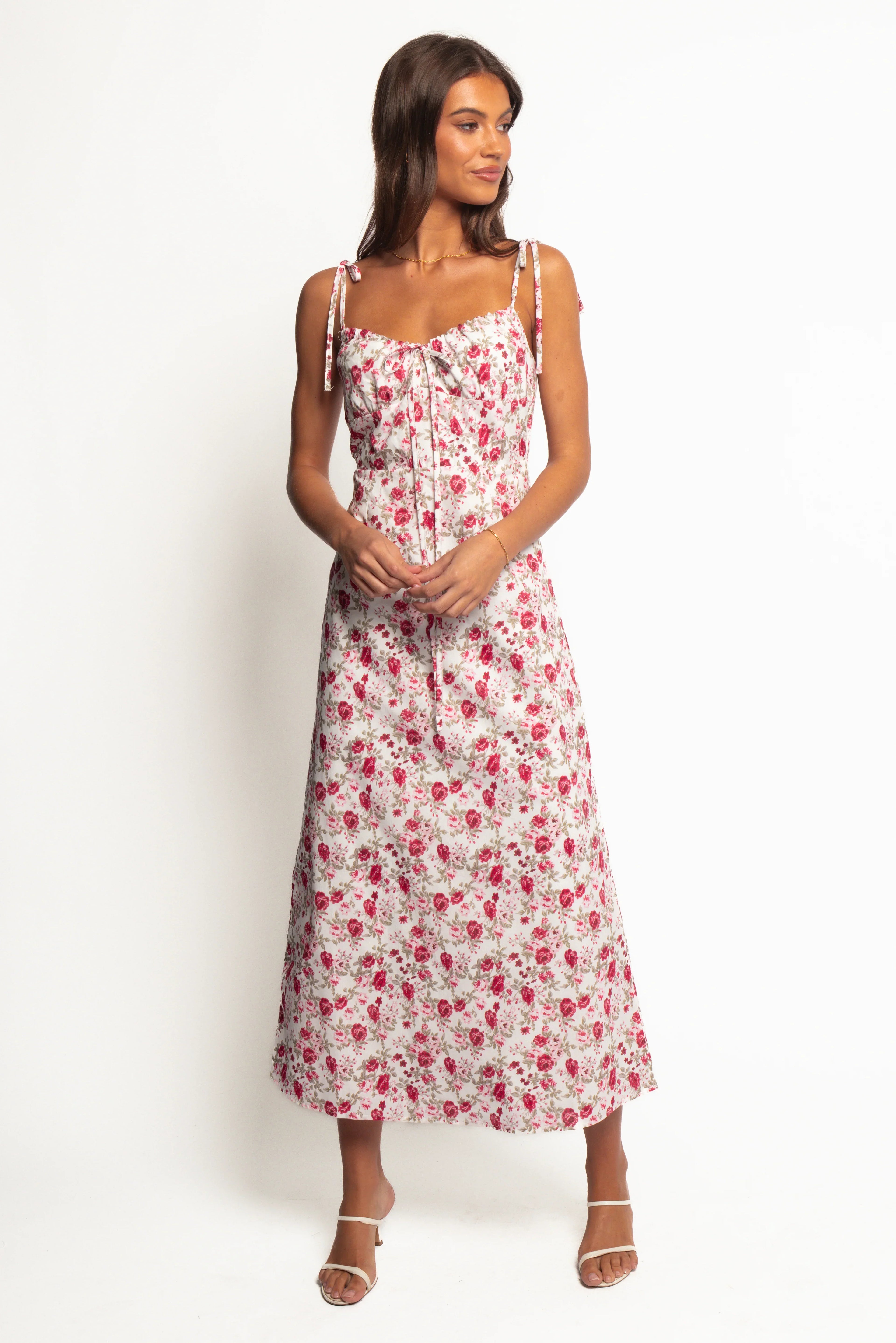 Robe midi Imelda - Imprimé rose