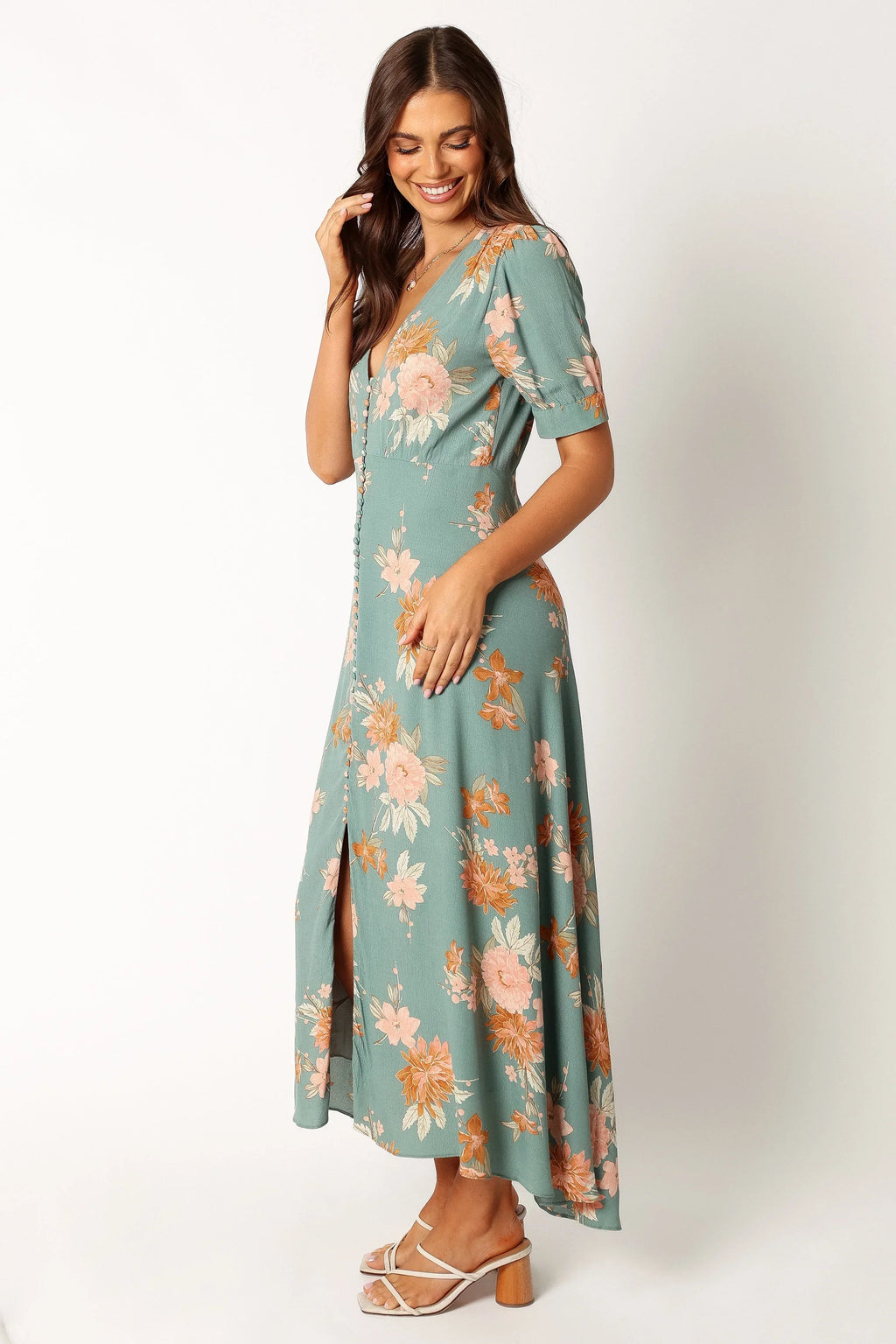 Robe midi Frampton - Bleu floral