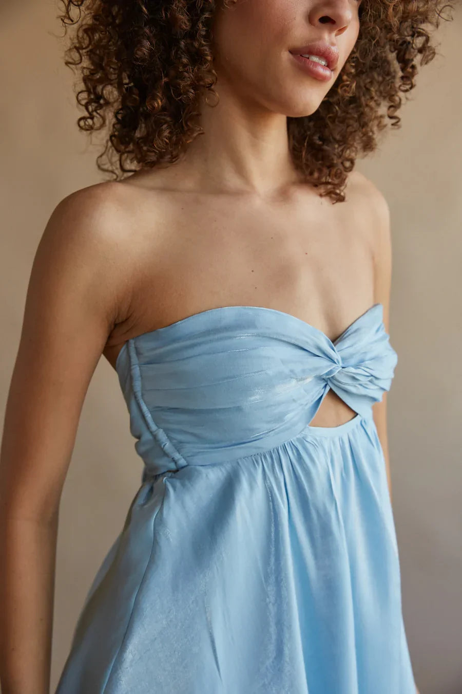 Gabby Twist Babydoll Dress