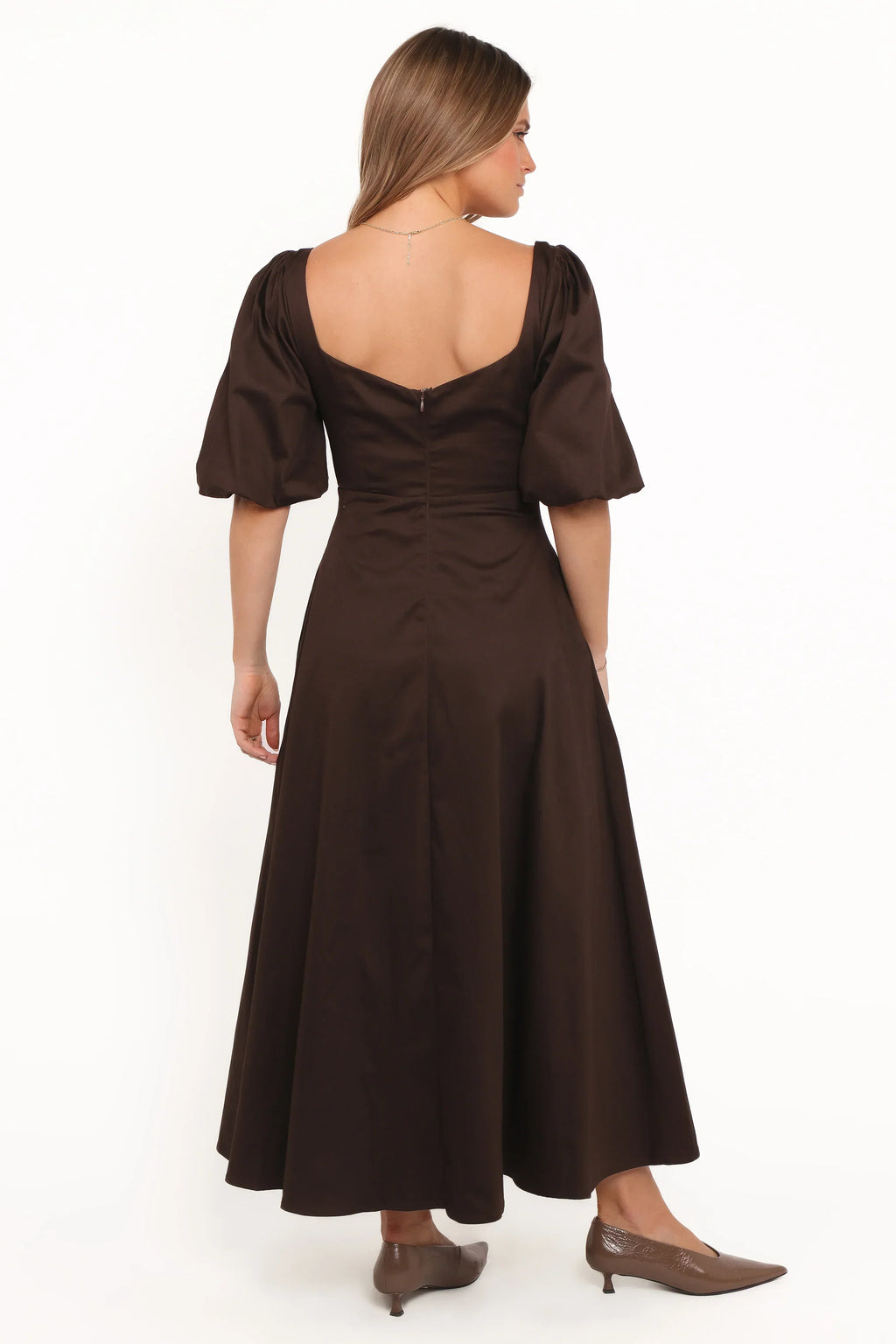 Robe longue Merlena - Chocolat
