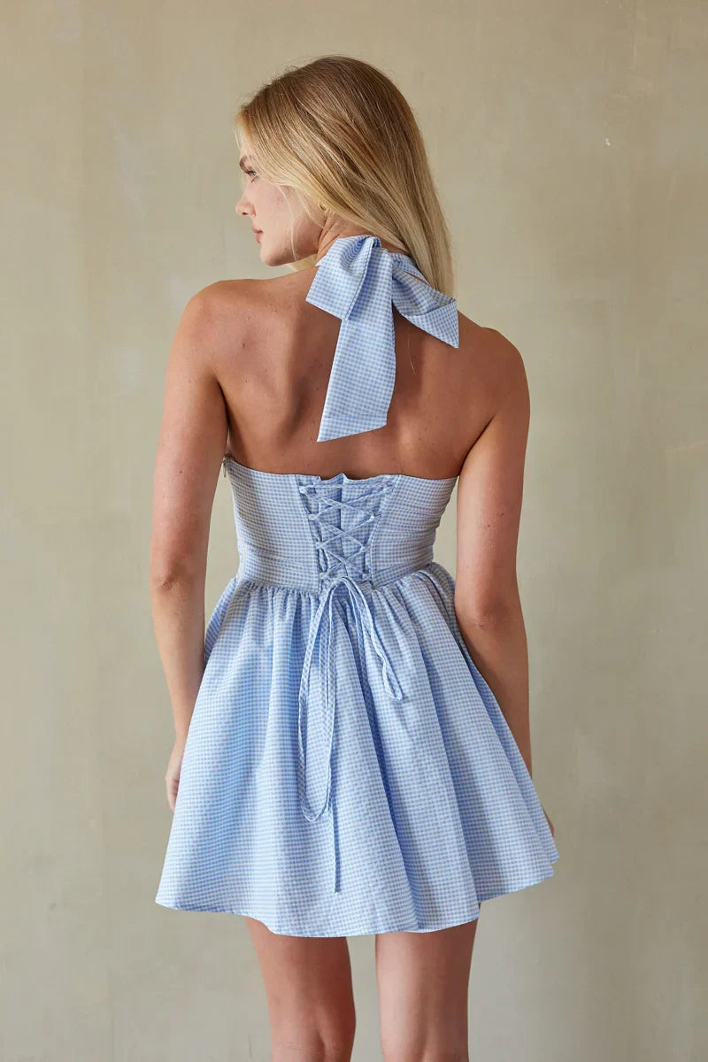 Mini-robe à carreaux Yvonne