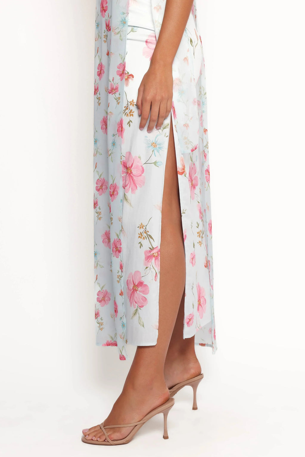 Robe longue Eloisa – Imprimé floral bleu