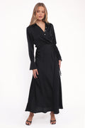 Robe longue manches longues Verna - Noir