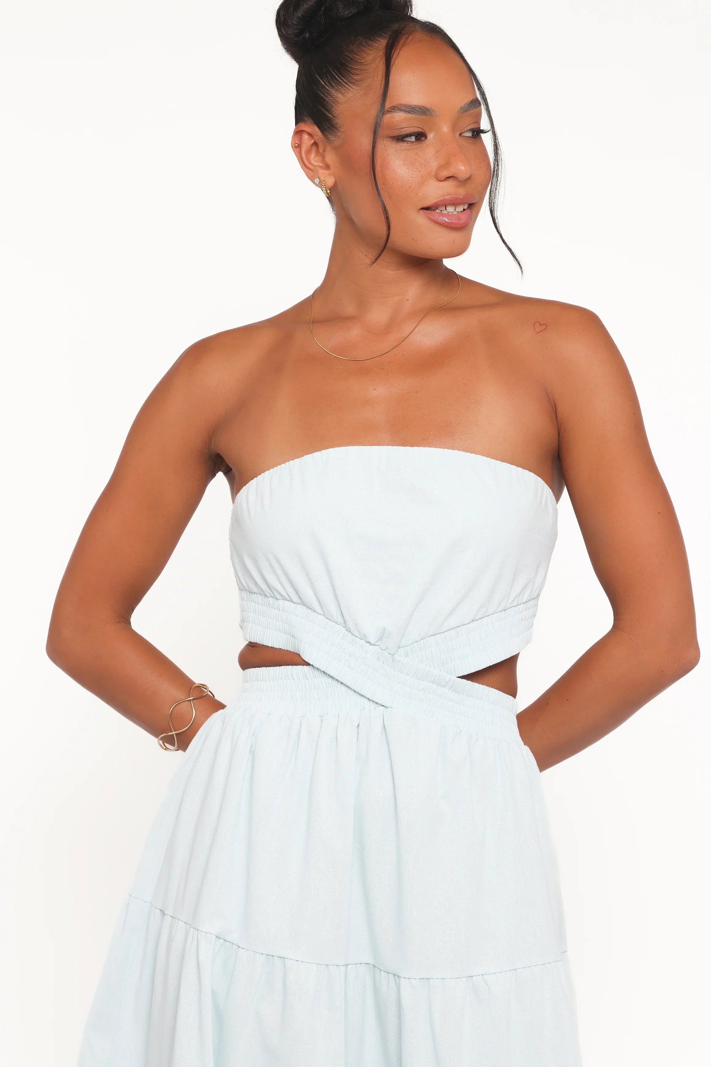 Cadence Strapless Maxi Dress - Blue