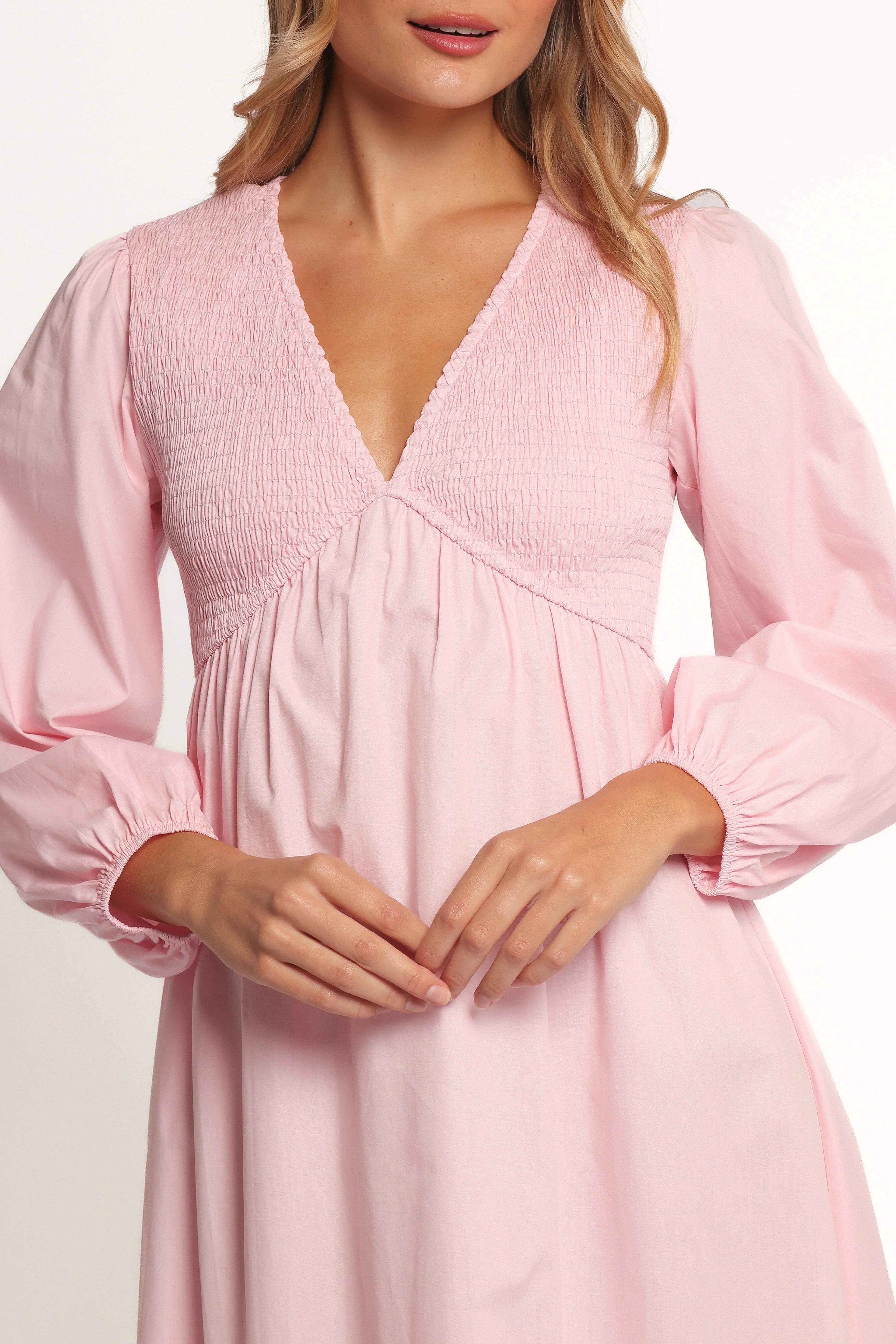 Robe longue Ilyana à manches longues - Rose