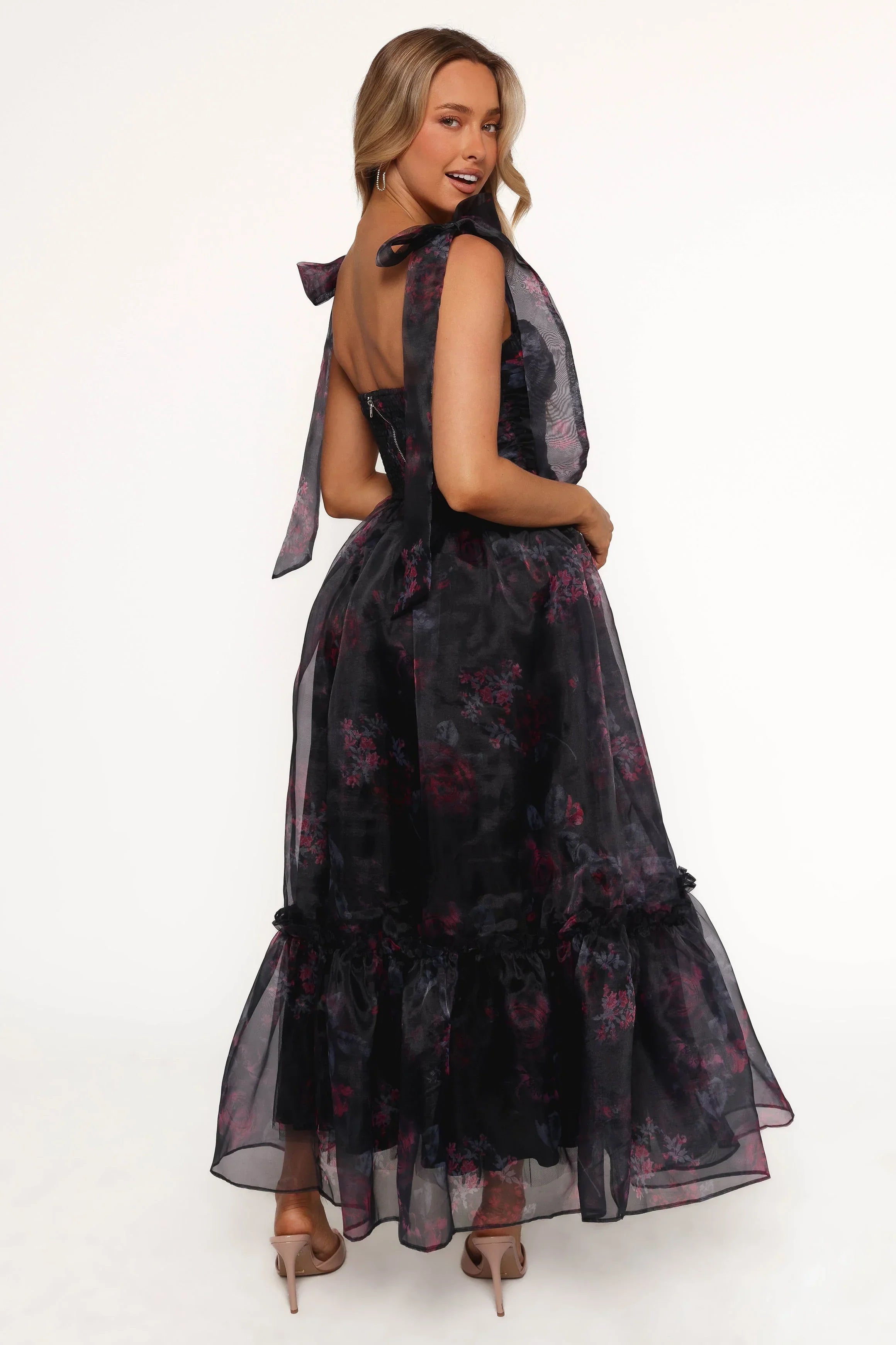 Robe midi Floret – Imprimé floral foncé