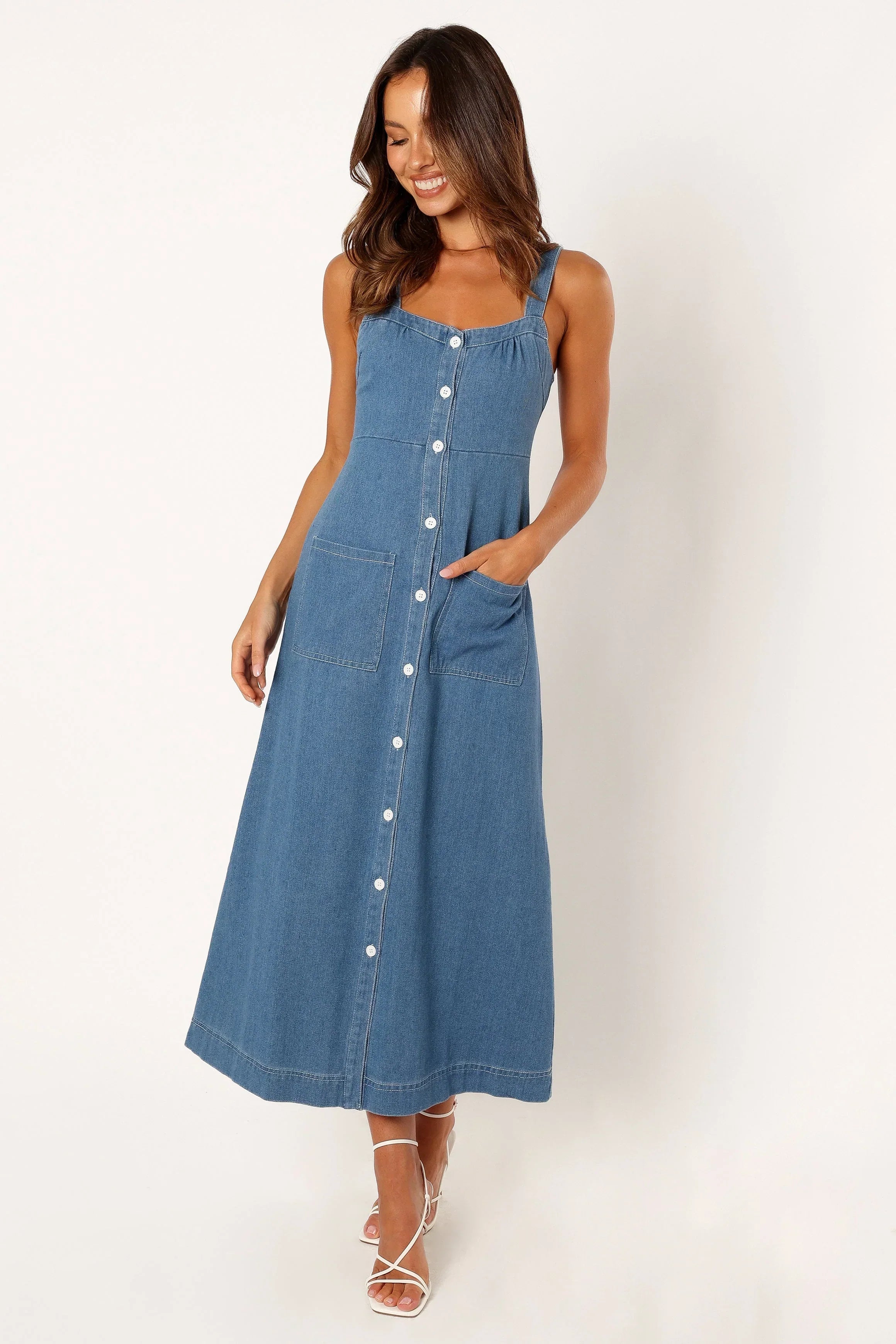 Robe Bettie mi-longue en jean