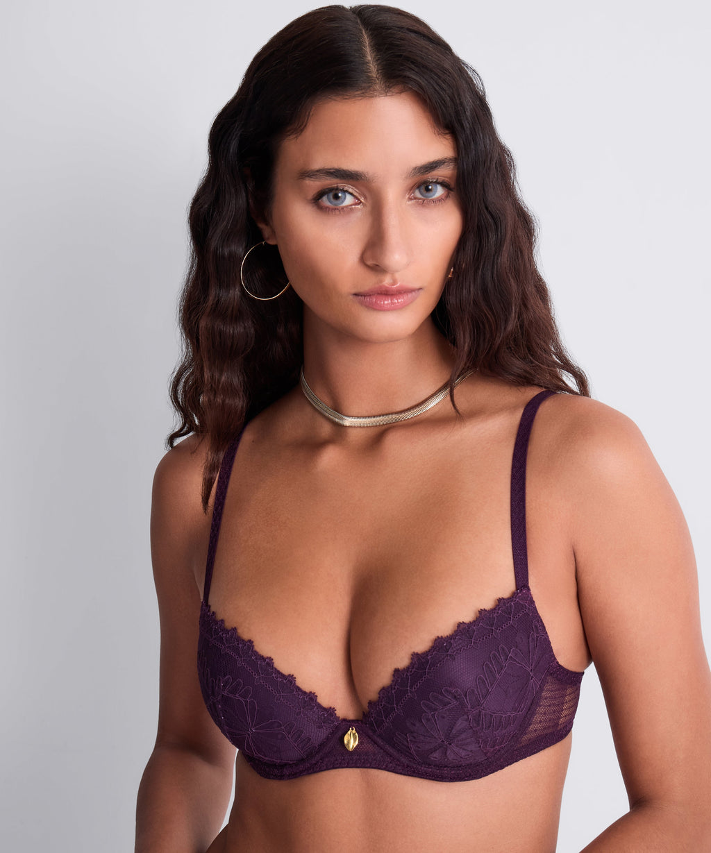 Mystery of Love Soutien-gorge Push-up coques Plum