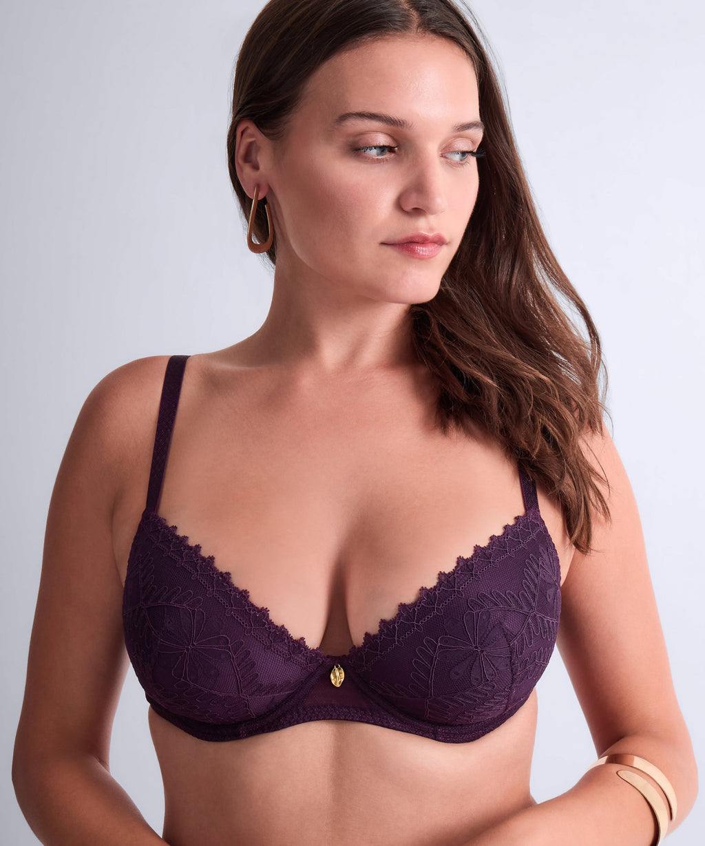 Mystery of Love Soutien-gorge Push-up coques Plum
