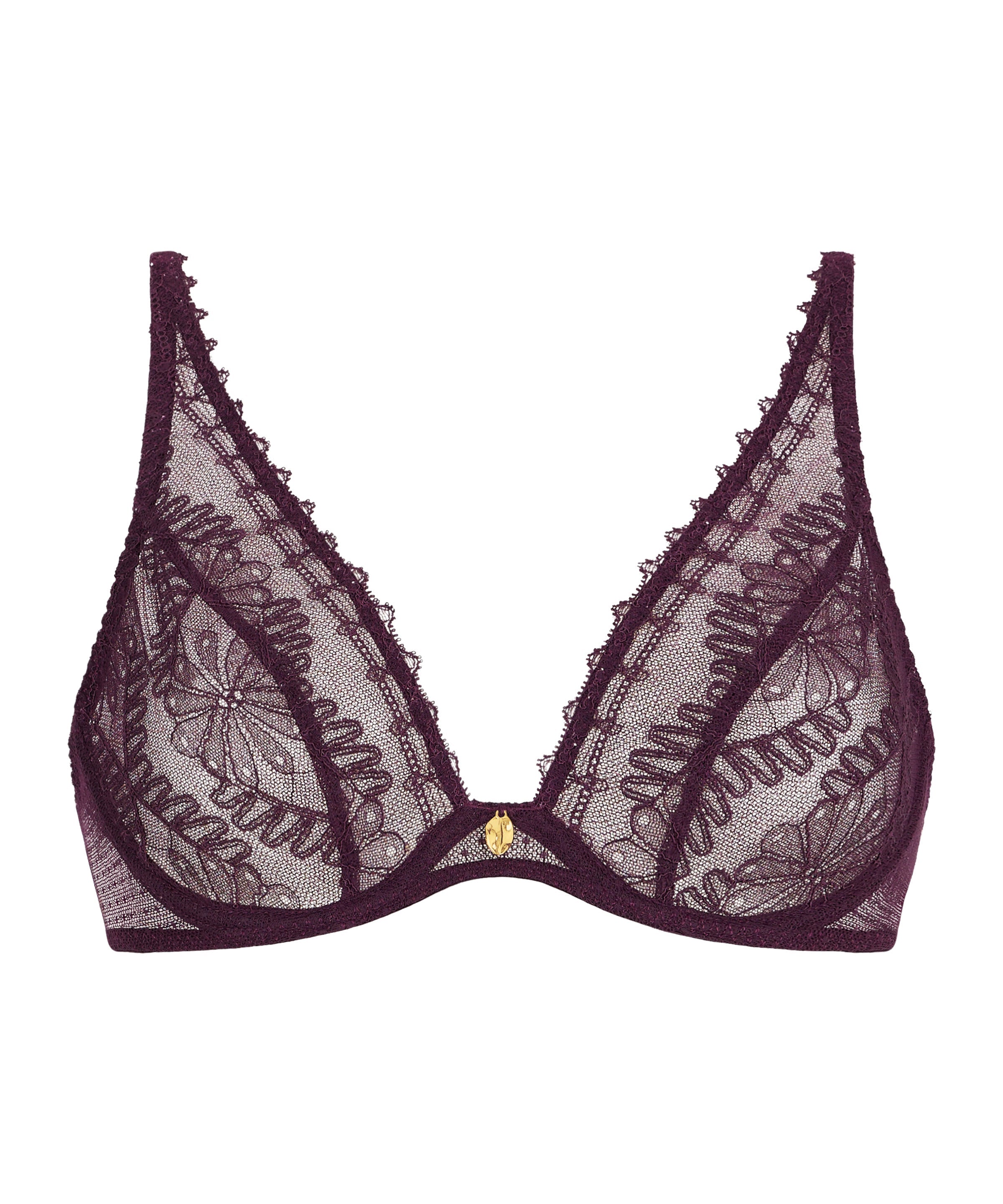 Mystery of Love Soutien-gorge Triangle avec armatures Plum