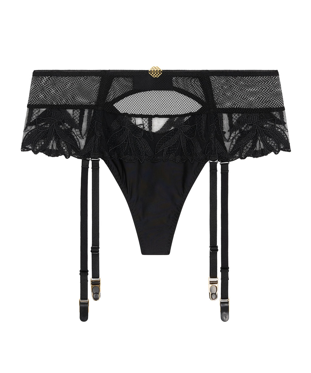 Sweet Euphoria Tanga porte-jarretelles Noir