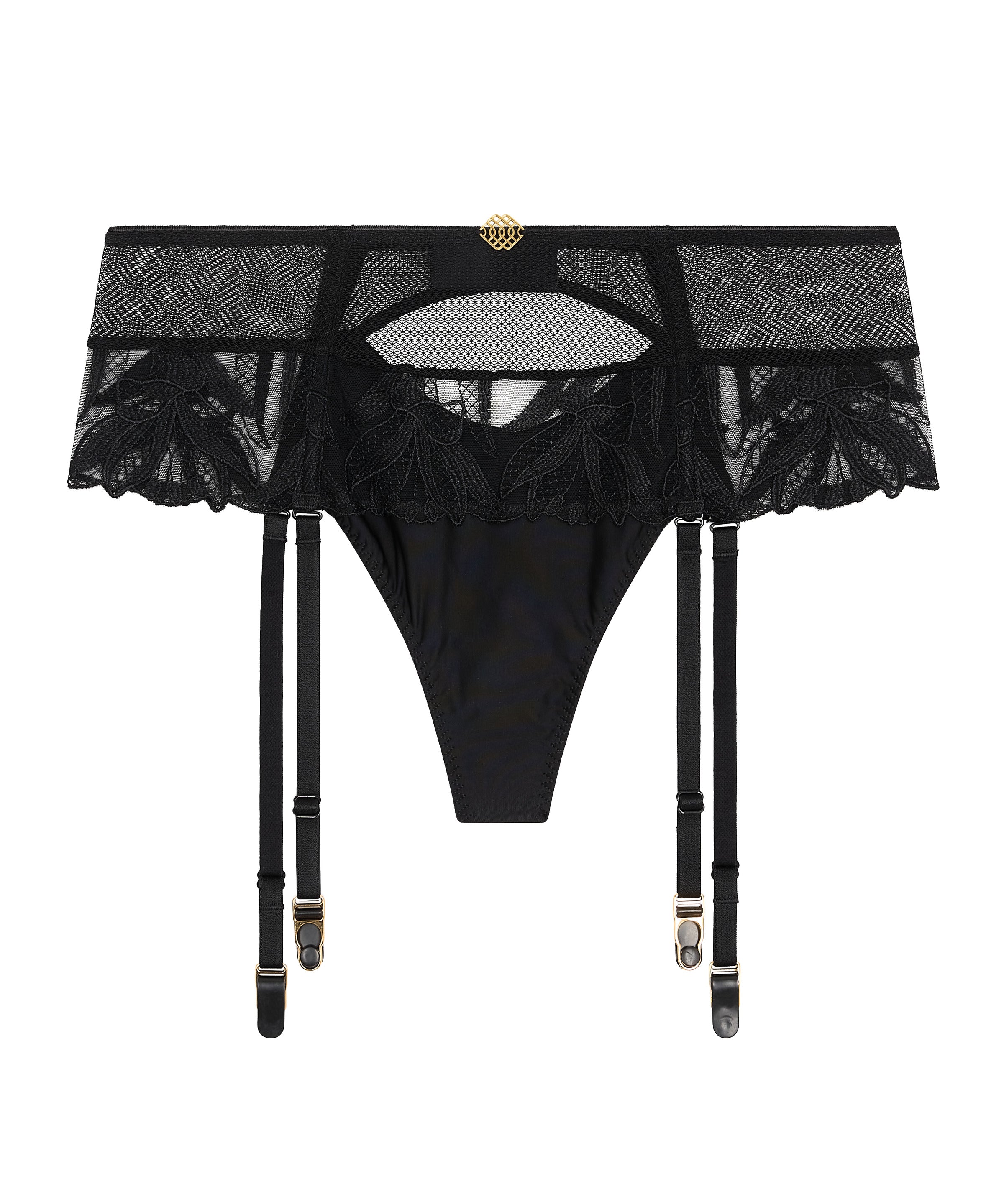 Sweet Euphoria Tanga porte-jarretelles Noir