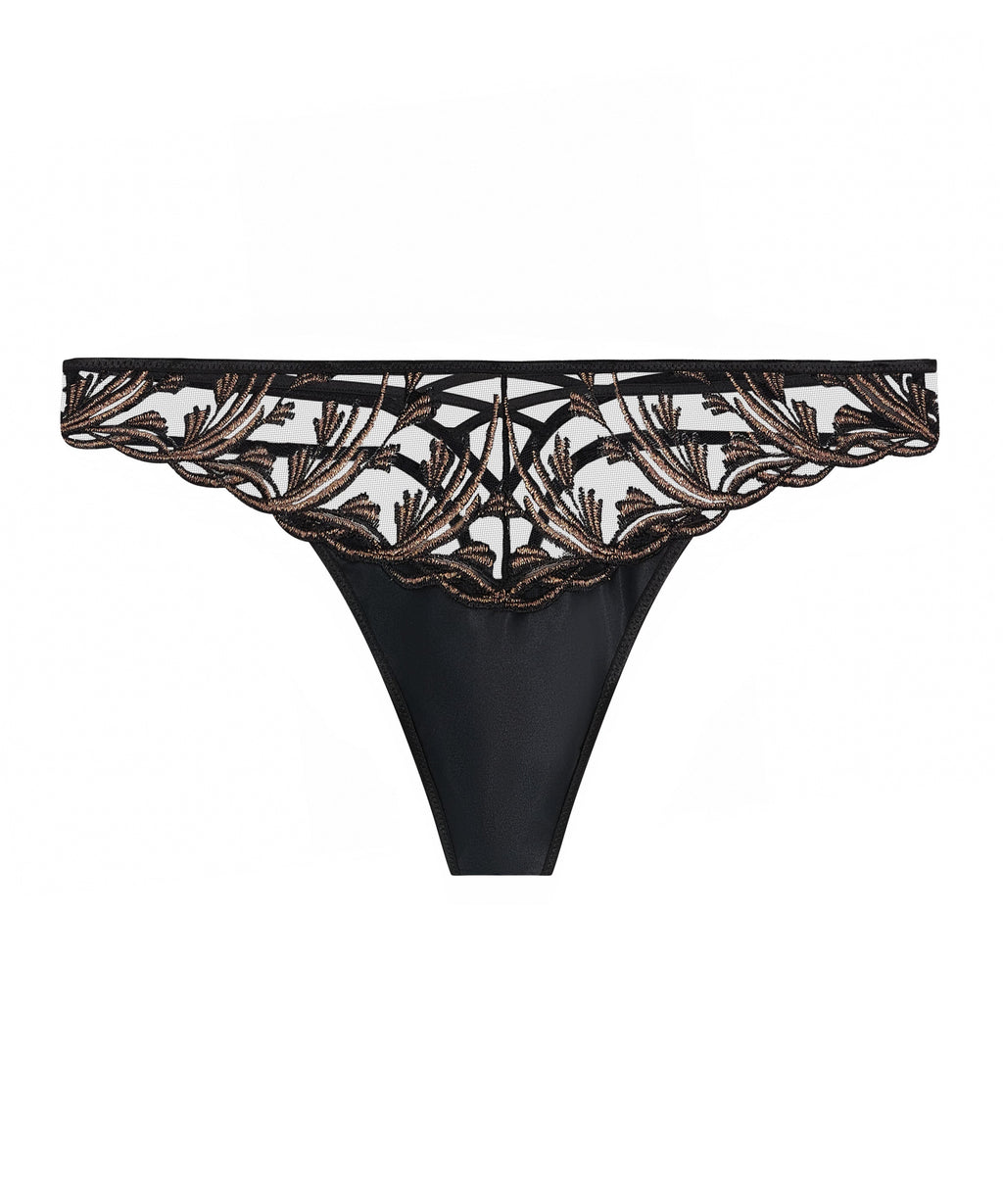 Tanga Cosmic Romance Rayures Noires