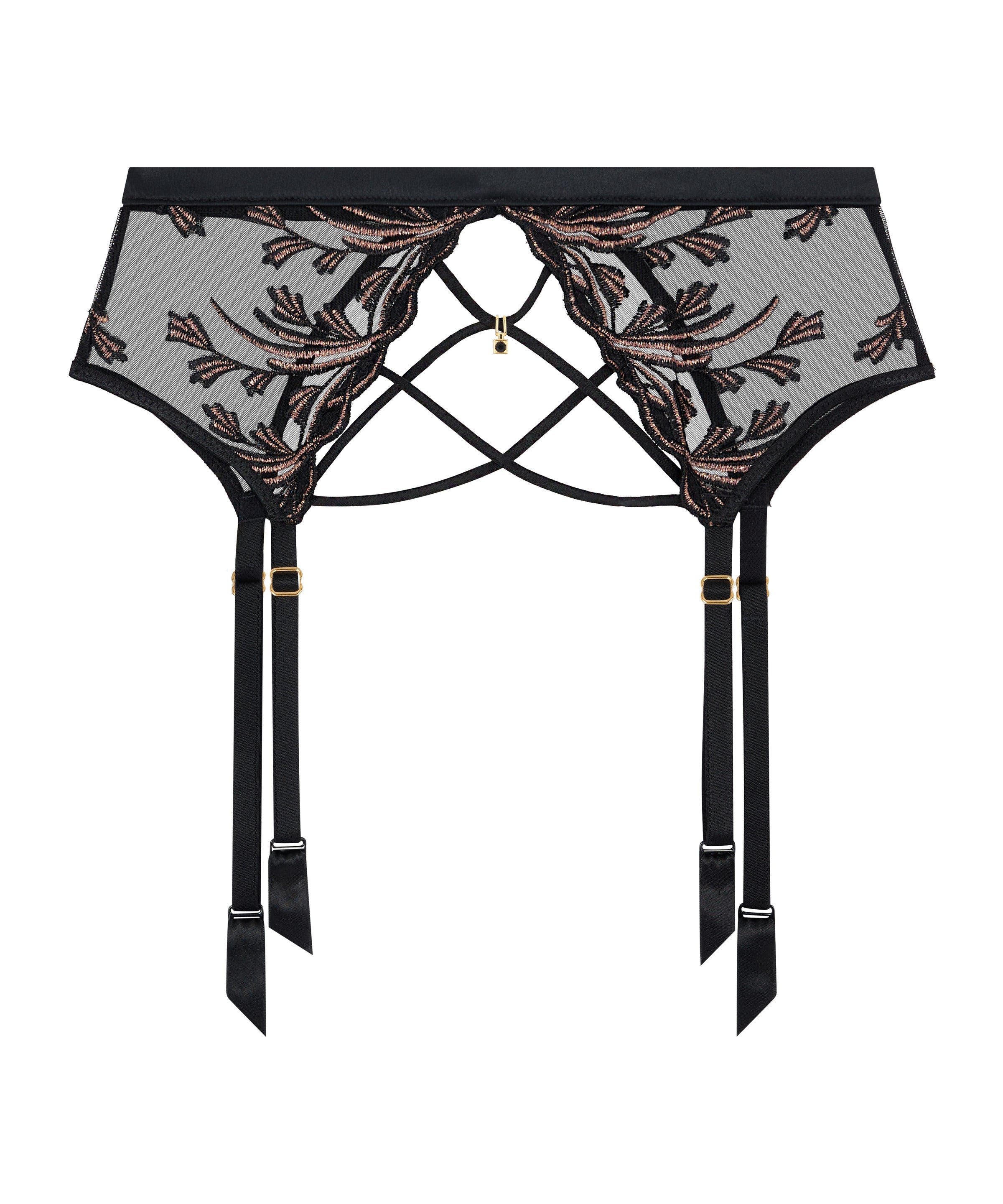 Cosmic Romance Porte-jarretelles Black Stripes