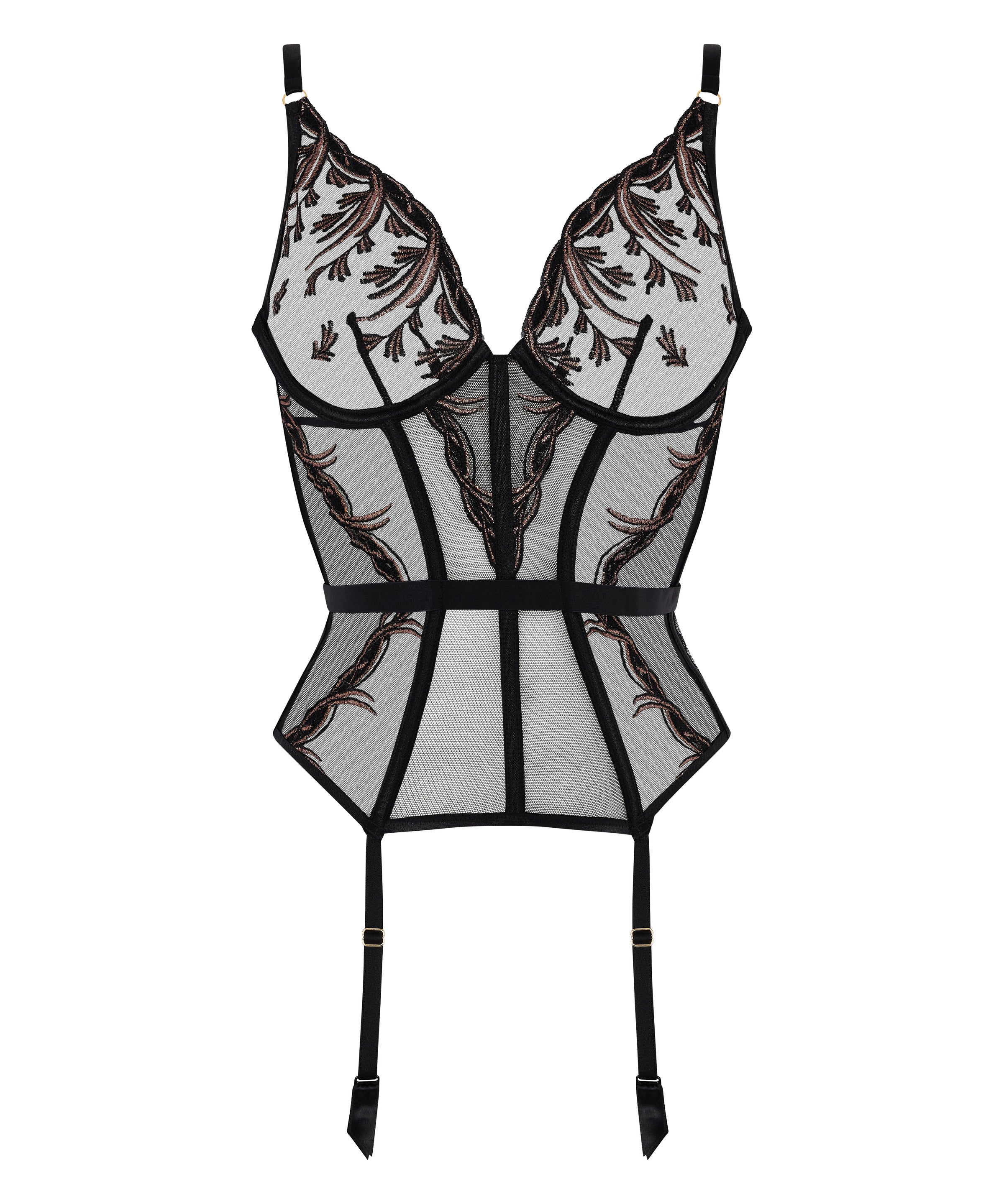 Cosmic Romance Guêpière Black Stripes