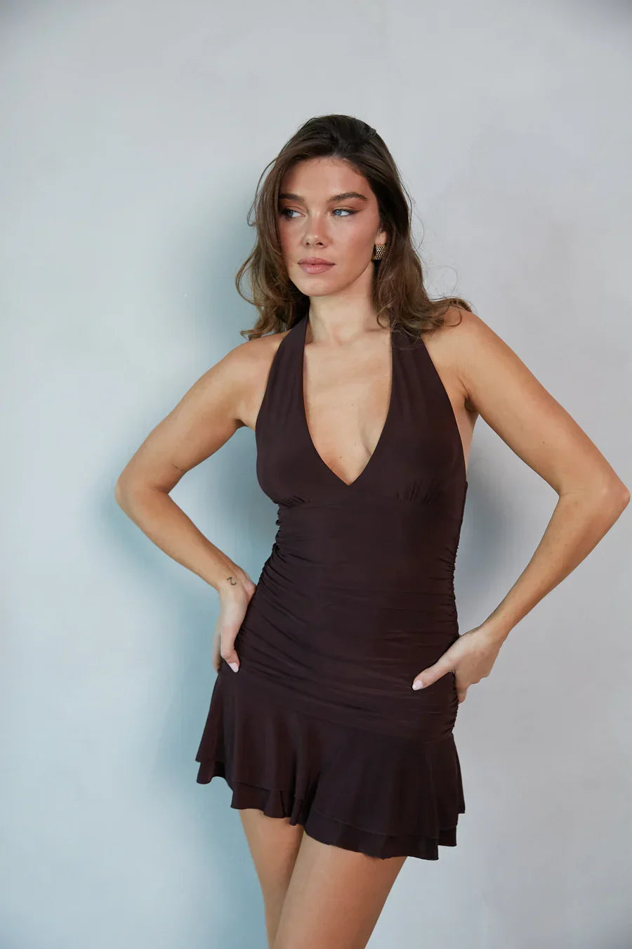 Mini-robe moulante Mia Halter