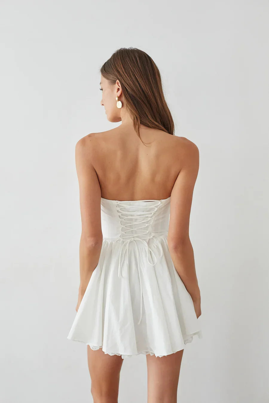 Mini-robe corset sans bretelles Sabrina