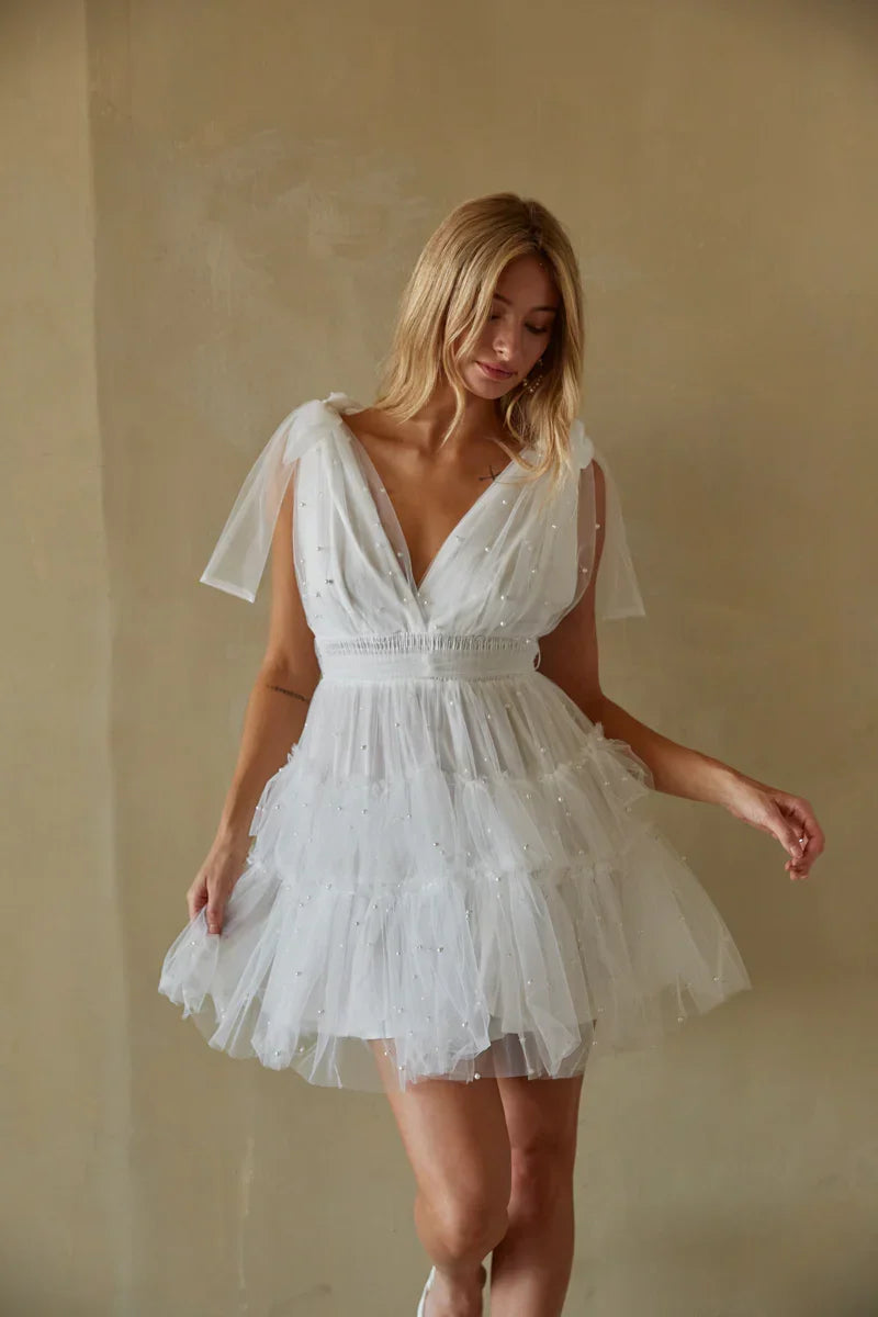 Mini-robe babydoll en tulle Erin Pearl