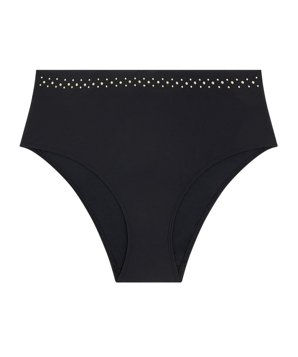Summer Stars Bas de maillot de bain taille haute Black