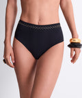 Summer Stars Bas de maillot de bain taille haute Black