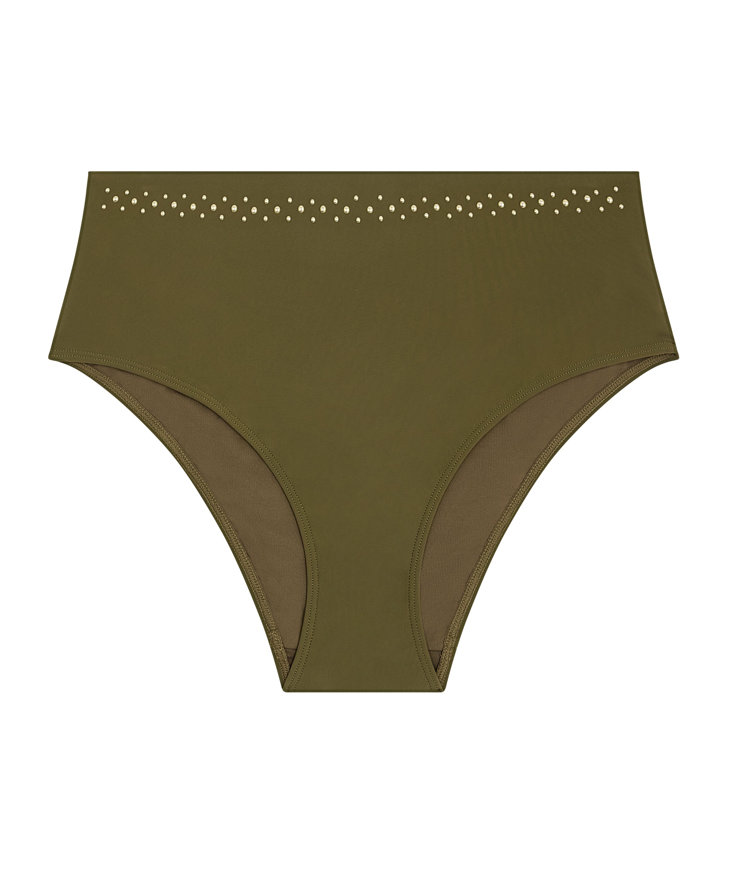 Summer Stars Bas de maillot de bain taille haute Khaki