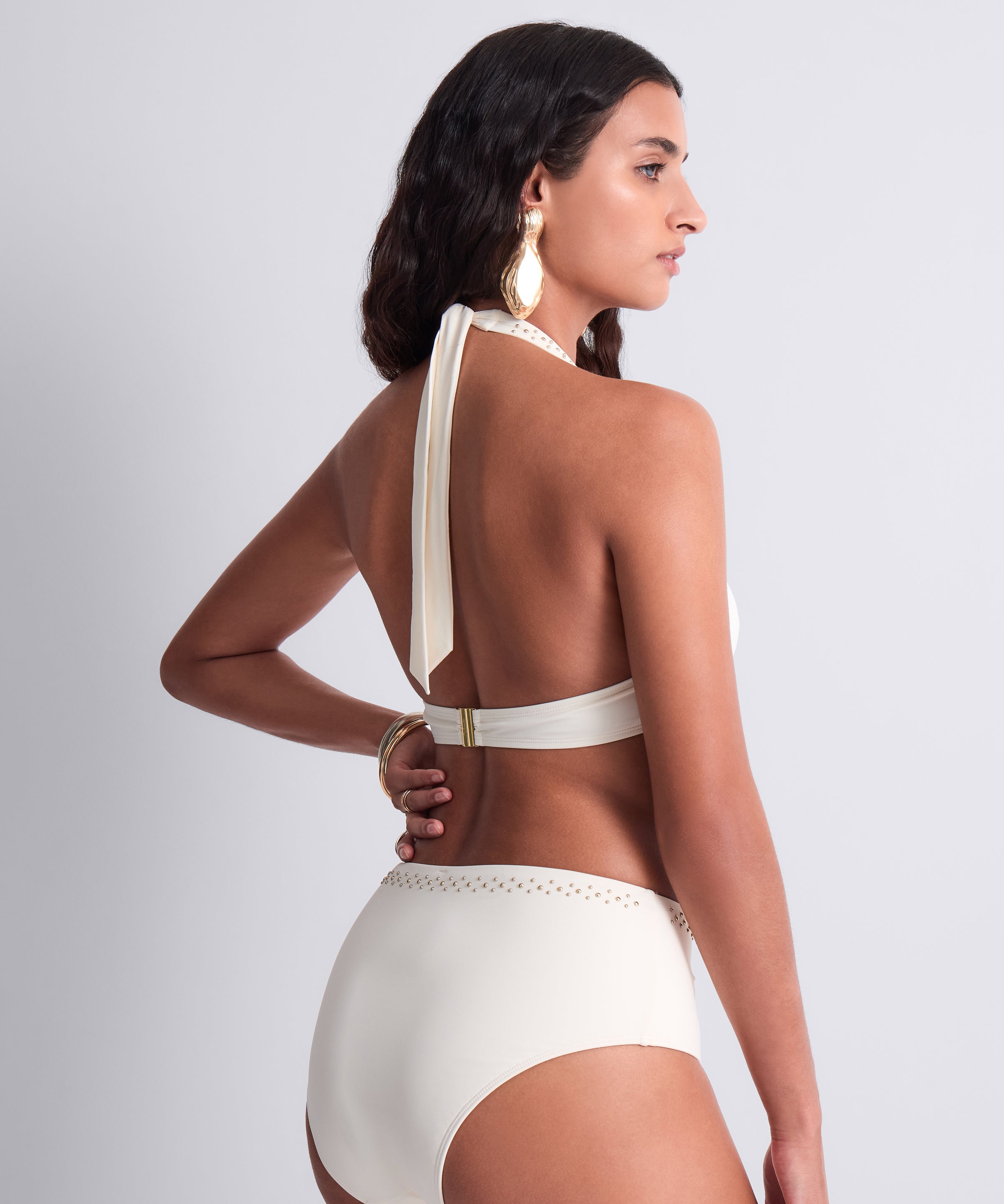Summer Stars Bas de maillot de bain taille haute Sea Pearl