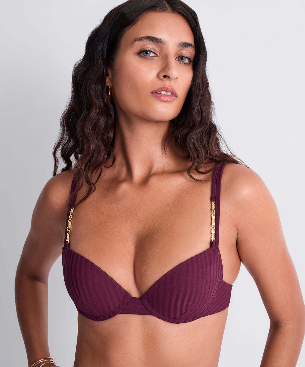 Sun Pop Haut de maillot de bain Push-up coques Açaï