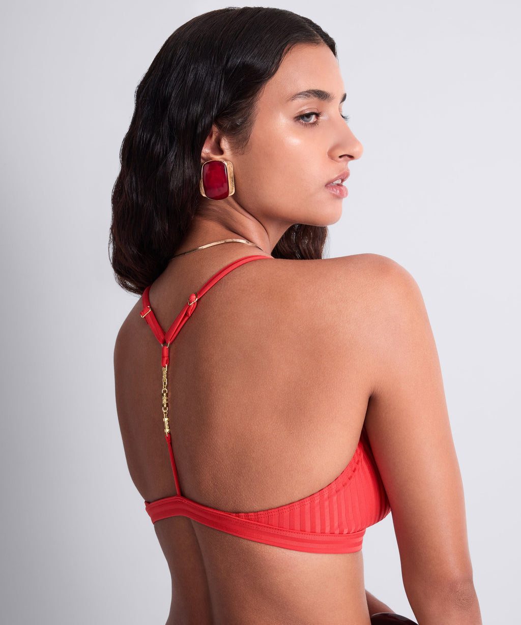 Sun Pop Haut de maillot de bain Triangle Corail