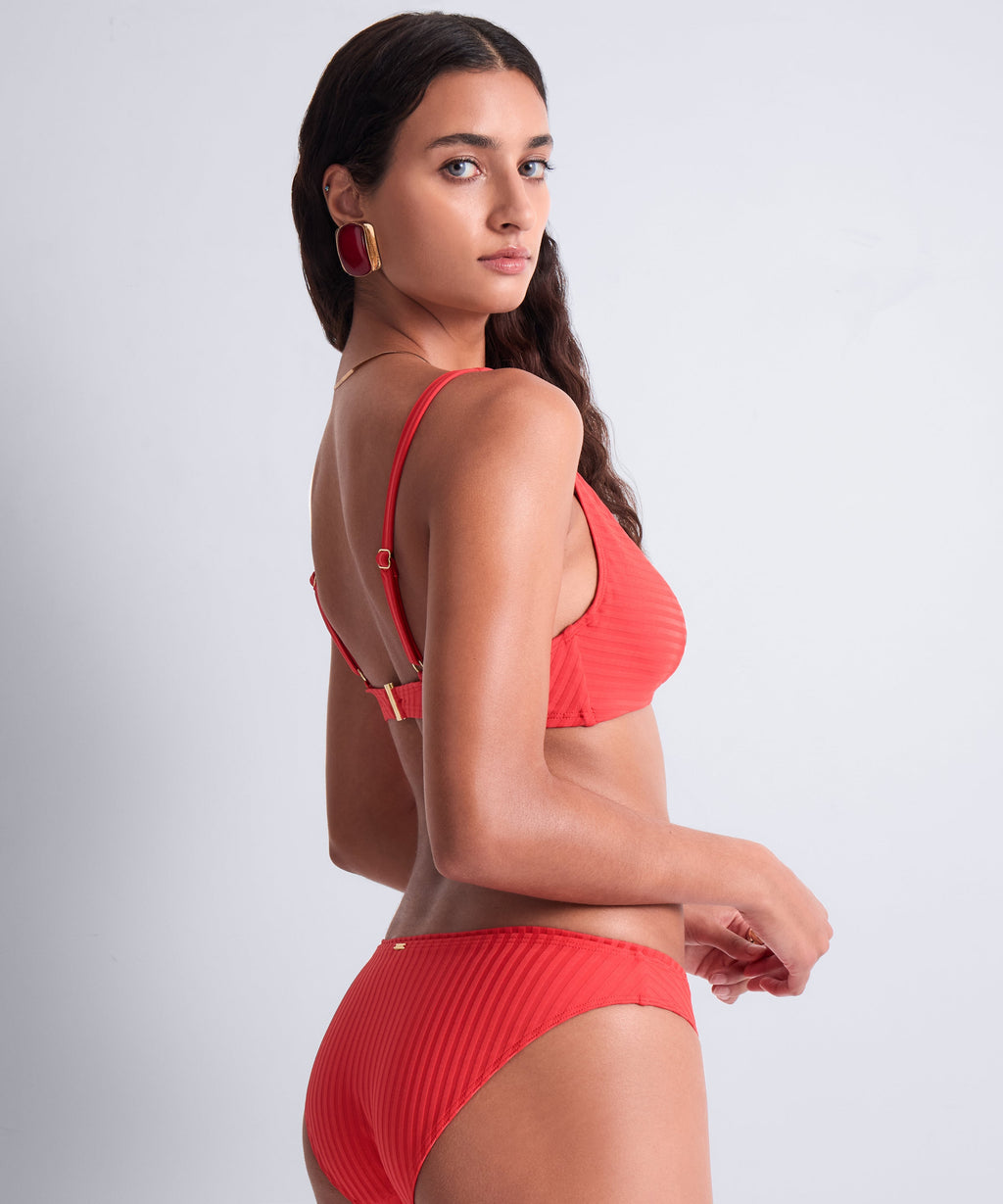 Sun Pop Bas de maillot de bain brésilien Corail
