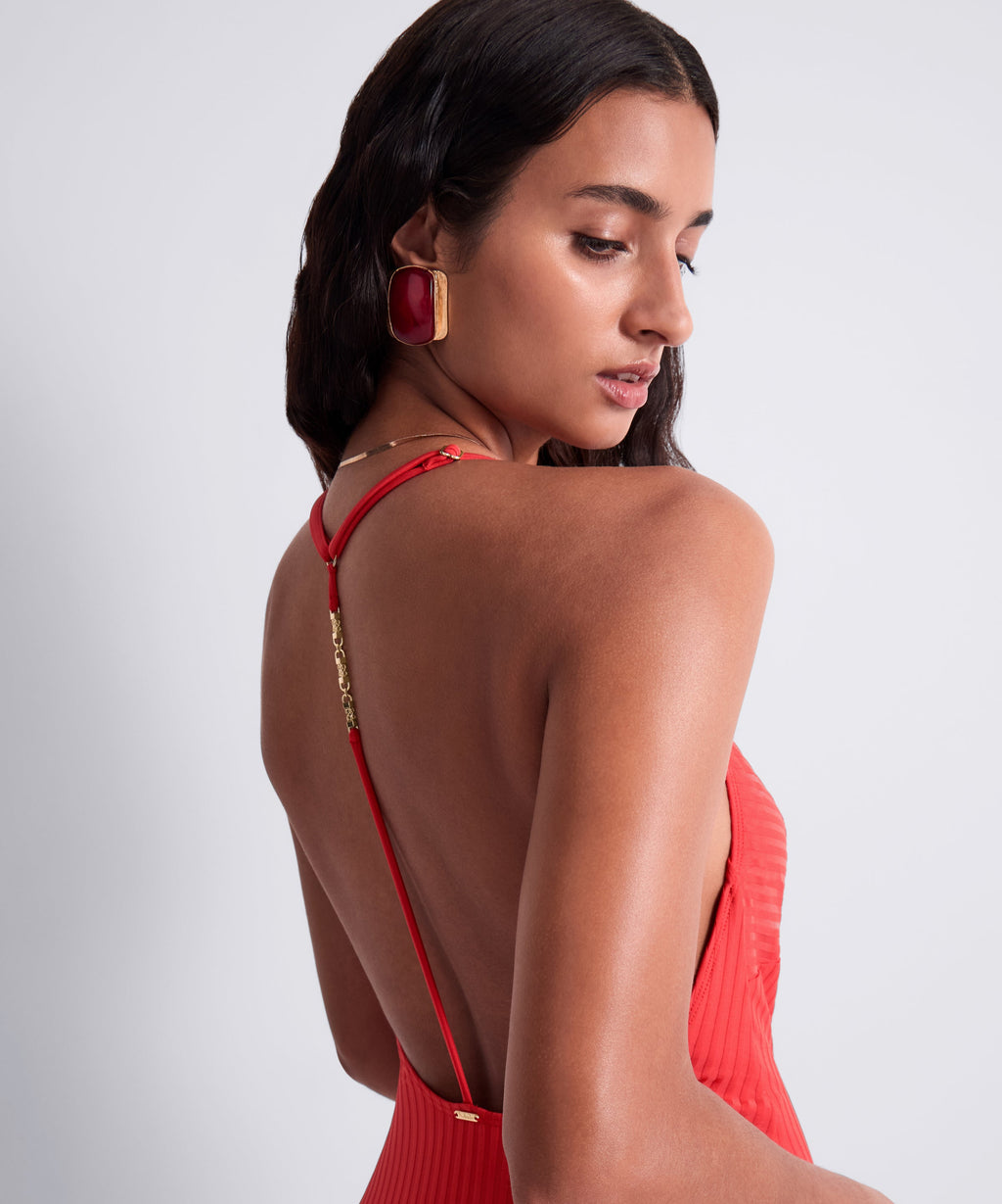 Sun Pop Maillot de bain une pièce Corail