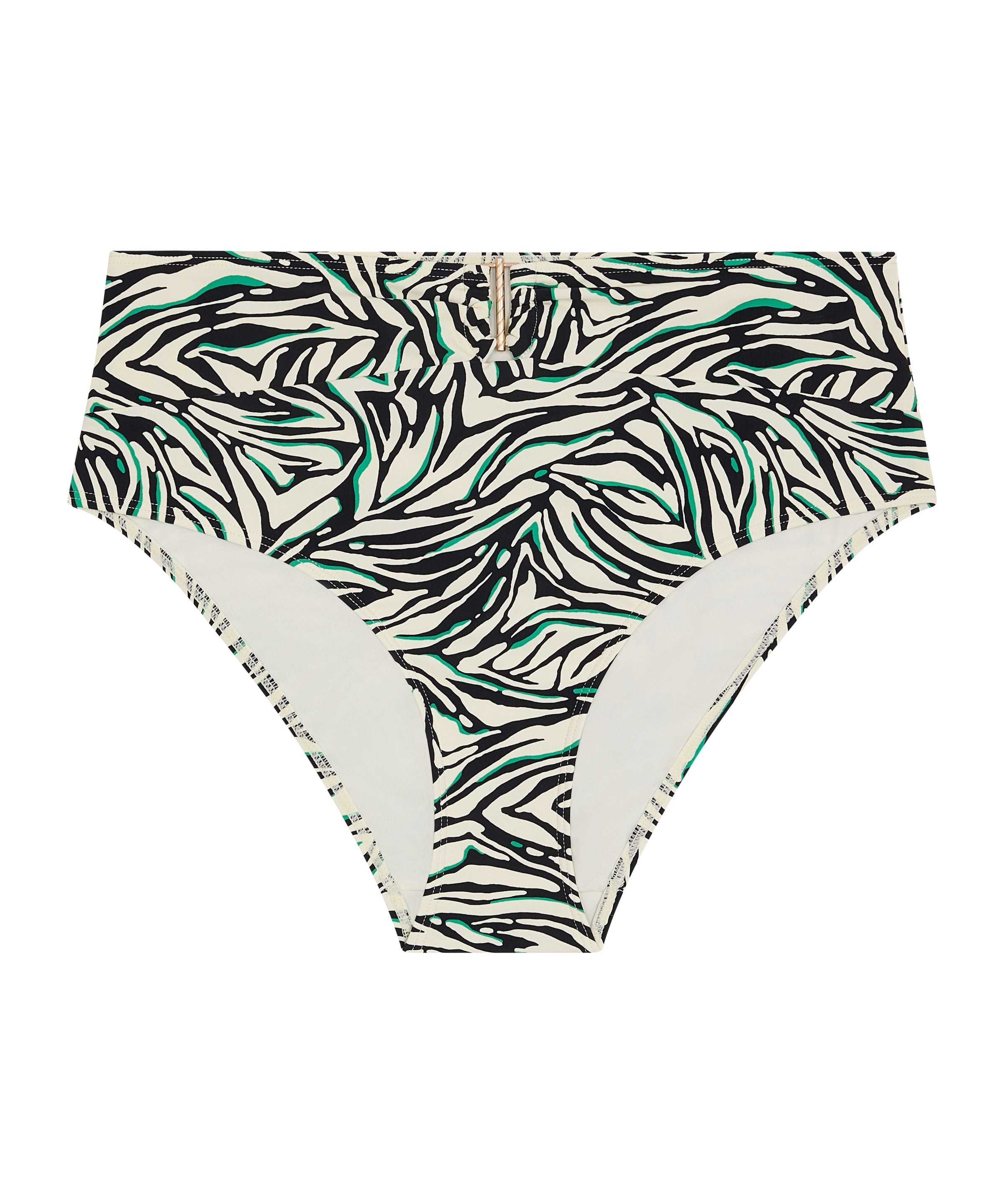 Tropical Splash Bas de maillot de bain taille haute Wild Stripes