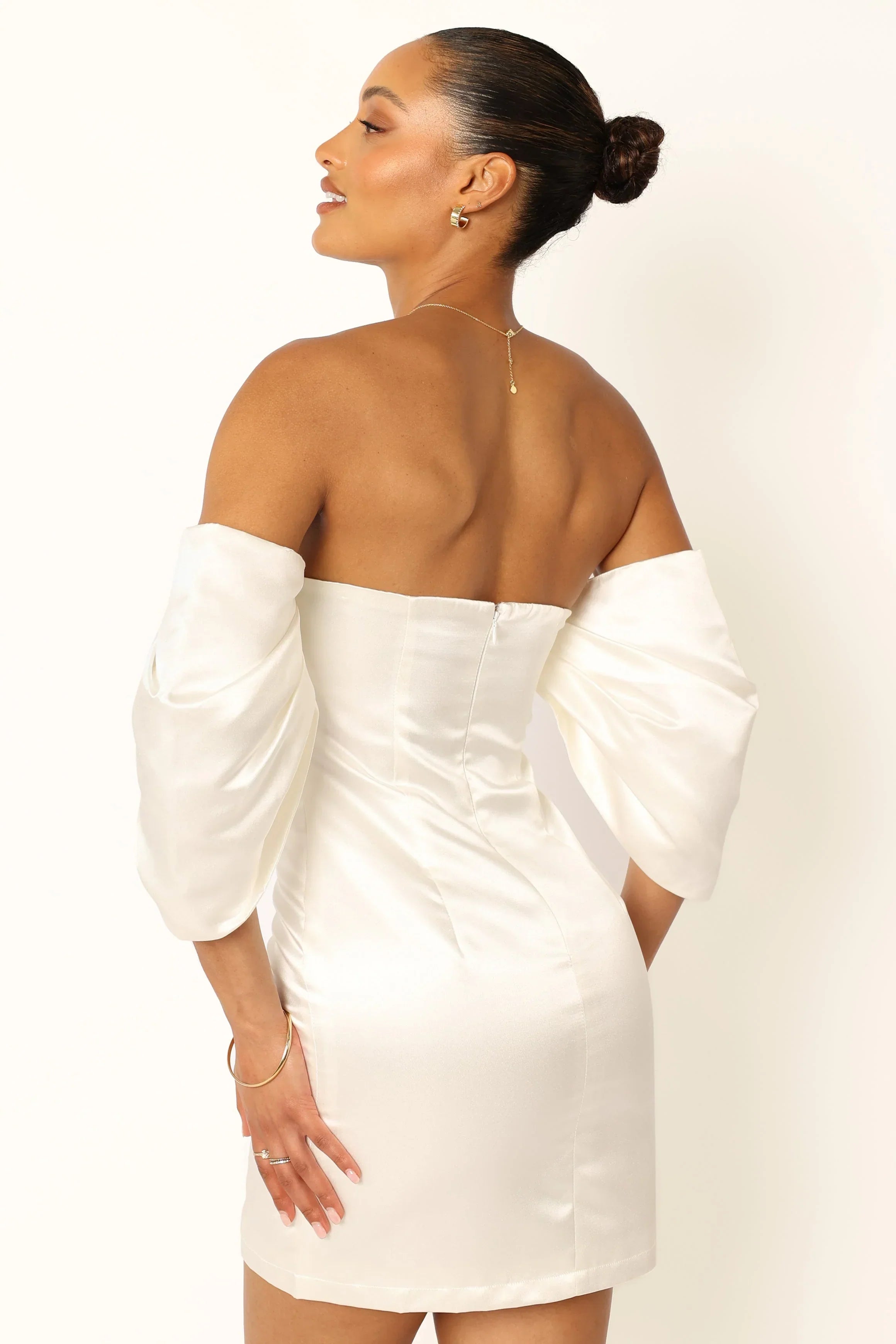 Robe mini bustier Nisha - Blanc