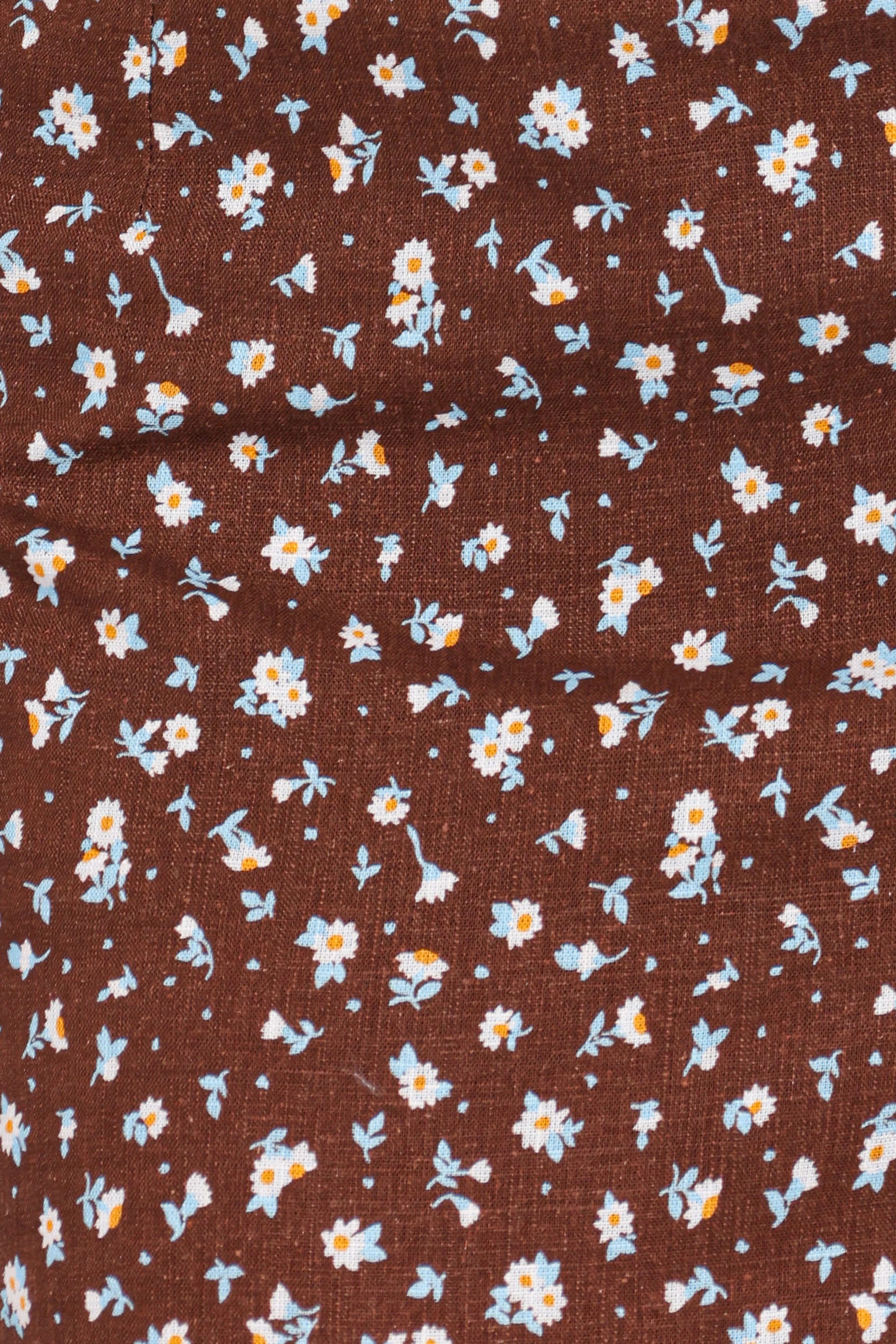 Lanna Maxi Dress - Brown Floral