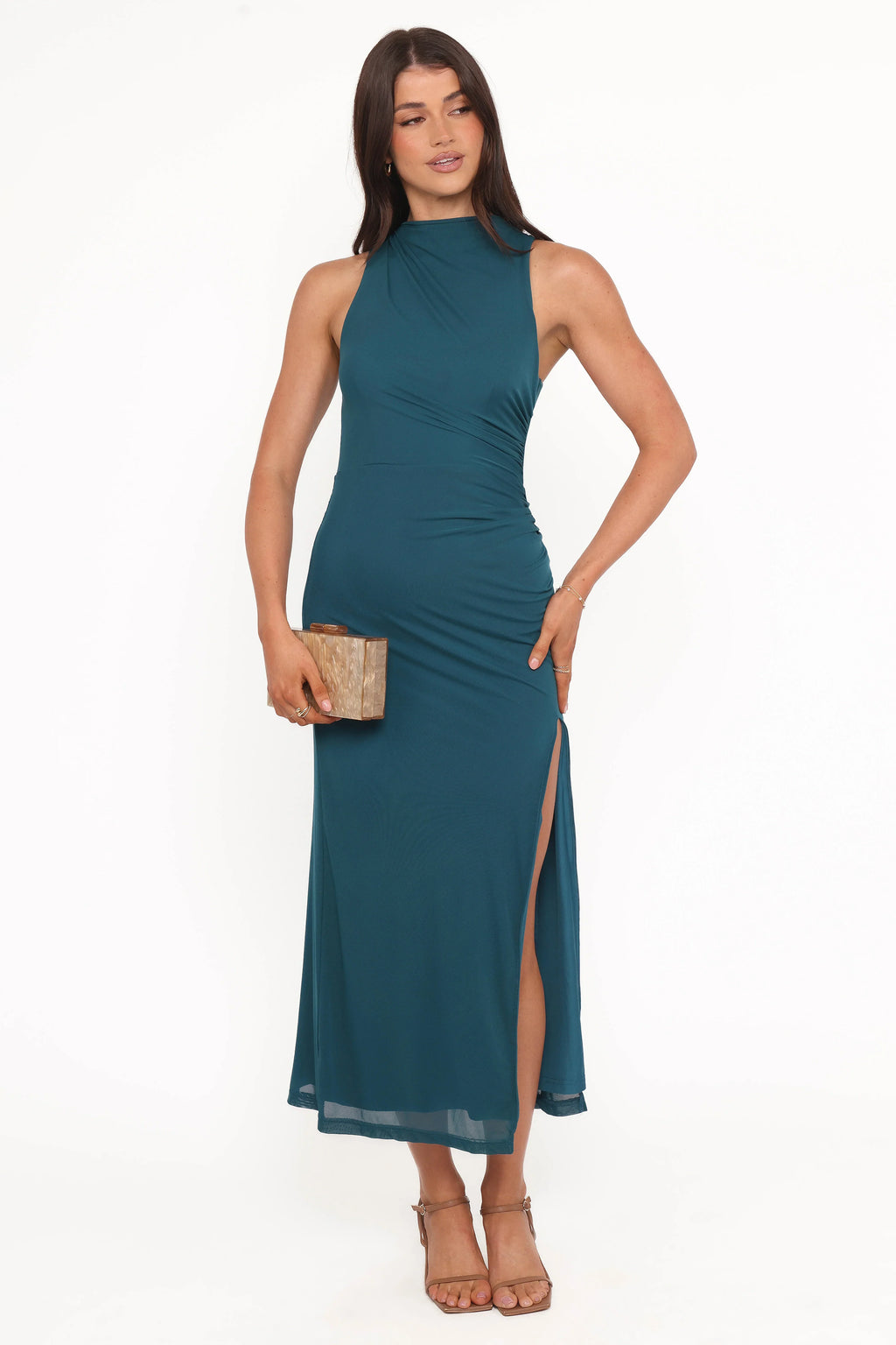 Robe mi-longue Hayven - Vert sarcelle