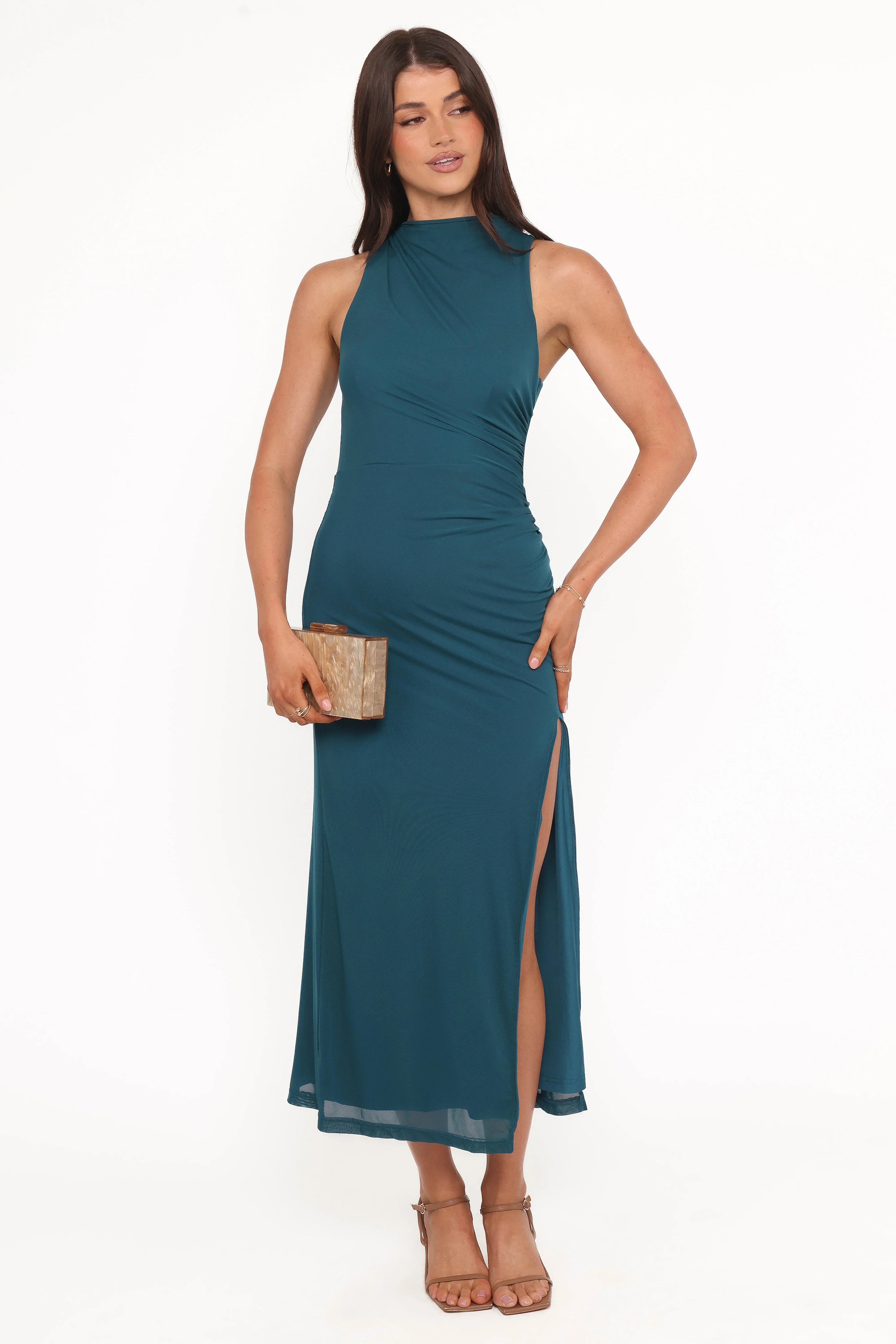 Robe mi-longue Hayven - Vert sarcelle