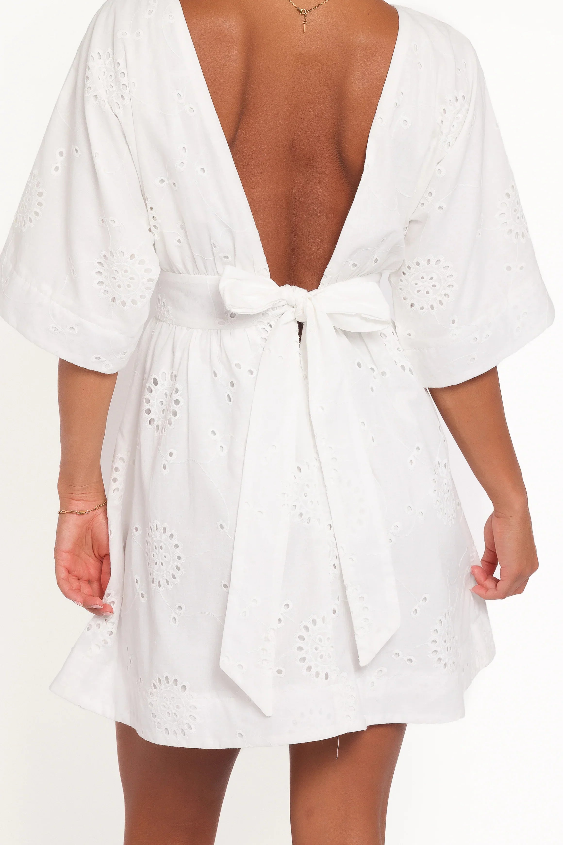 Robe Courte Camila Dos Ouvert - Blanc