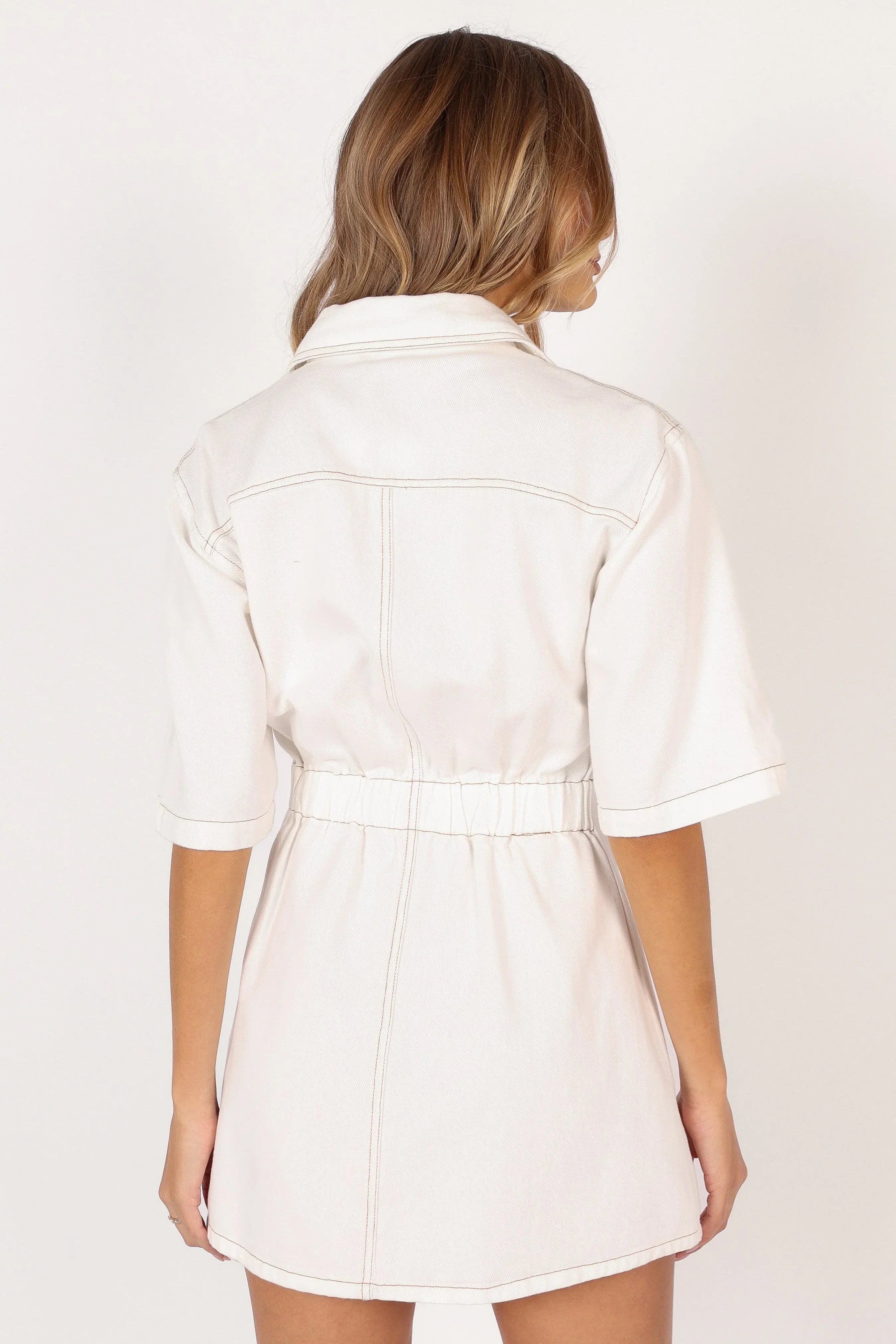 Mini-robe en jean Hailey - Jean blanc