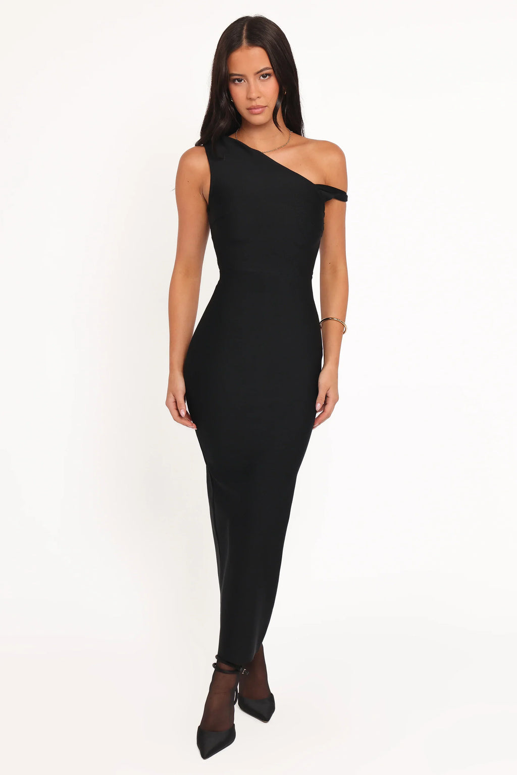 Robe Midi Épaules Dénudées Hudson - Noir