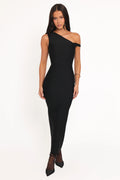 Robe Midi Épaules Dénudées Hudson - Noir