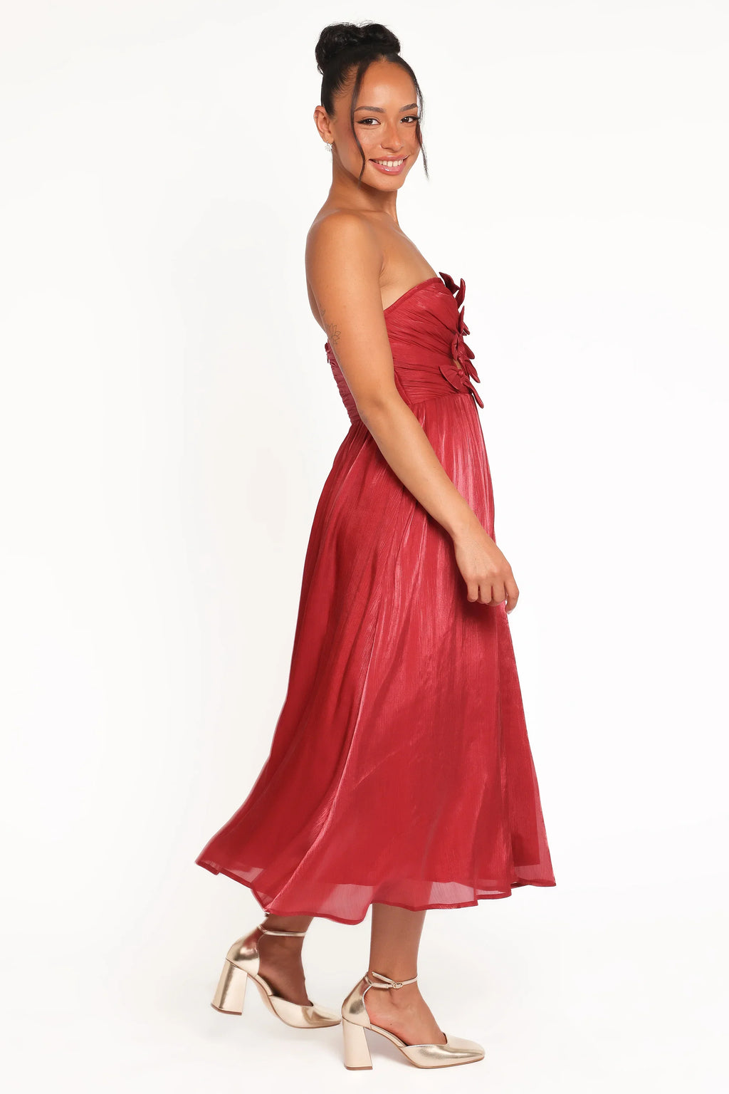 Robe Midi Bustier Mila - Rouge