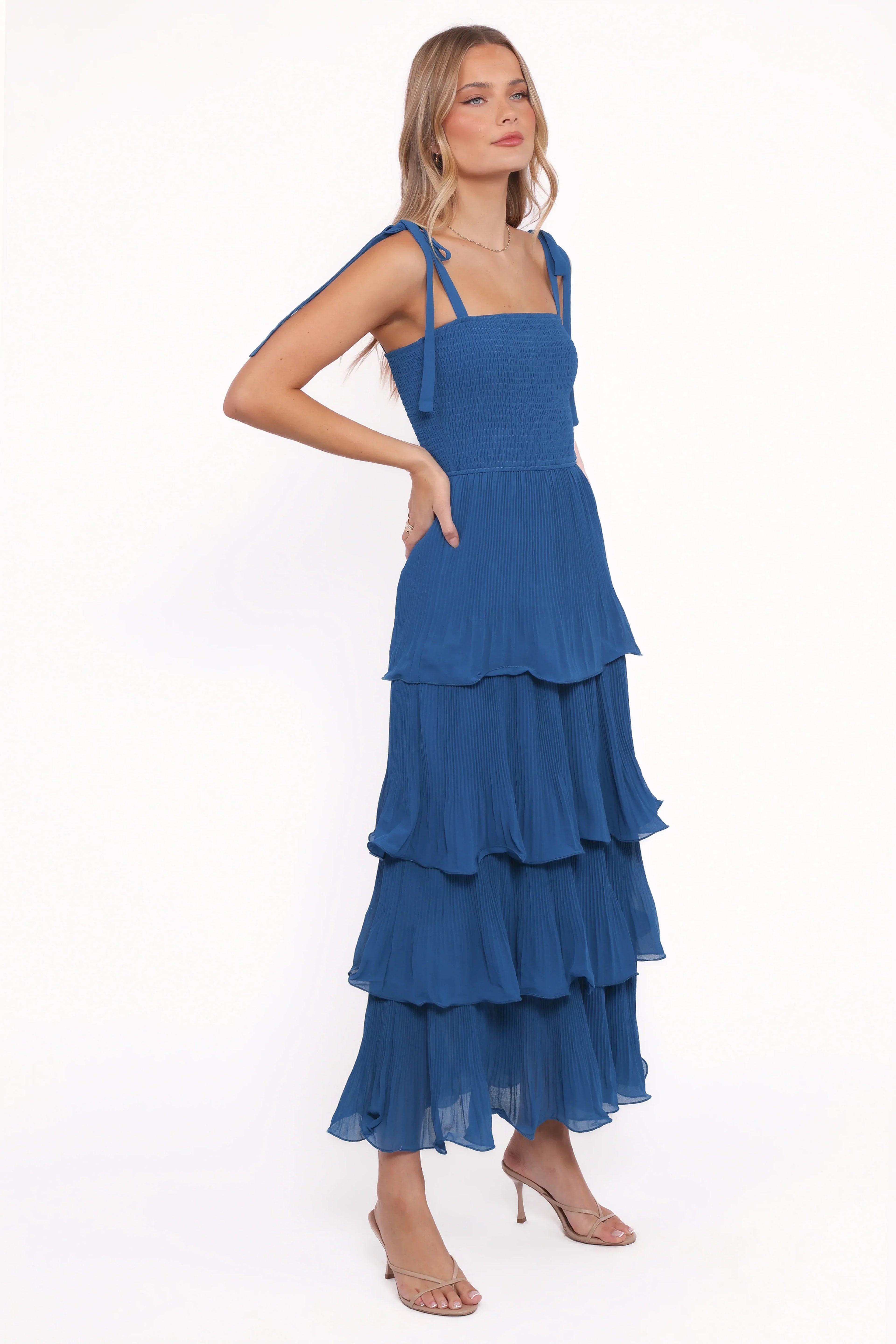 Robe longue Alira – Marine