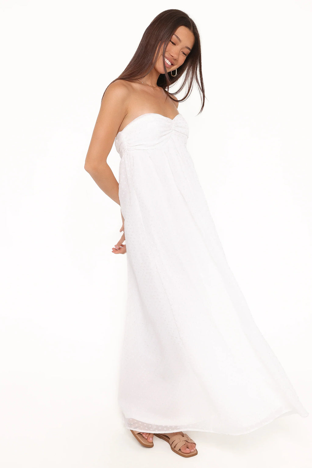 Robe longue bustier Vee - Blanc